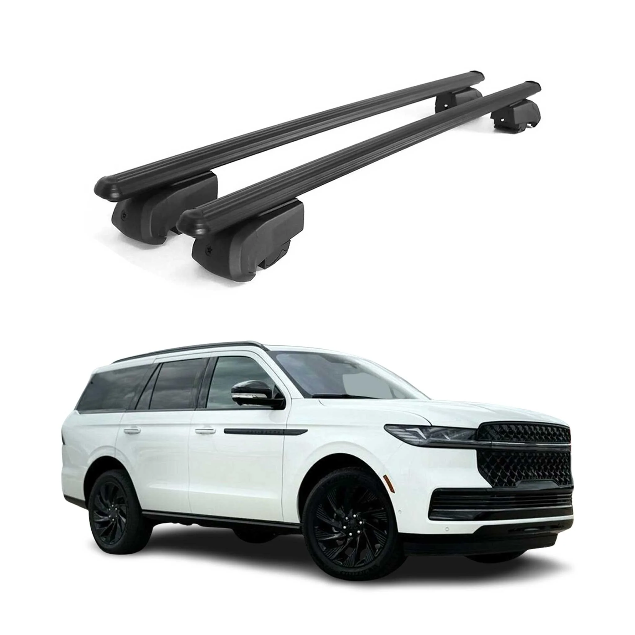 2025-2026 Lincoln Navigator Roof Rack Cross Bars Luggage Carrier Black2x