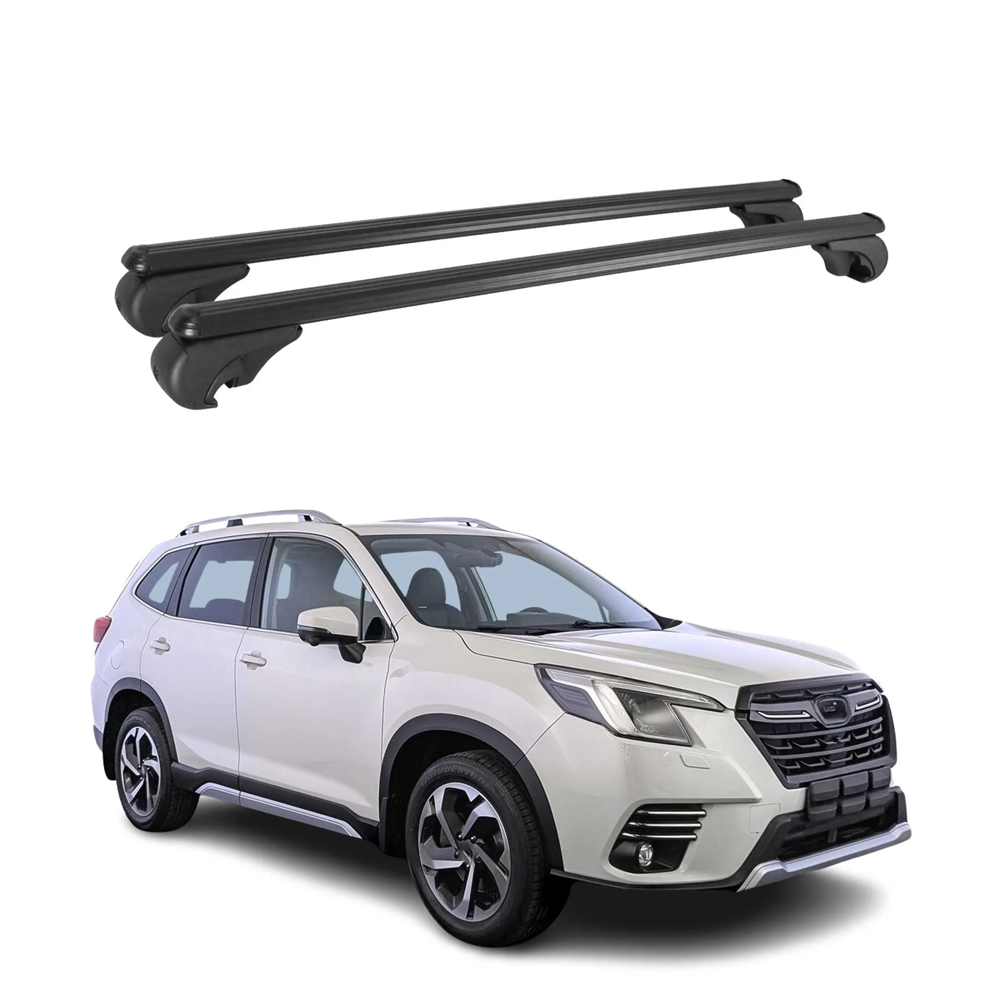 2025-2026 Subaru Forester VI Roof Rack Cross Bars Luggage Carrier Alu Black 2Pcs