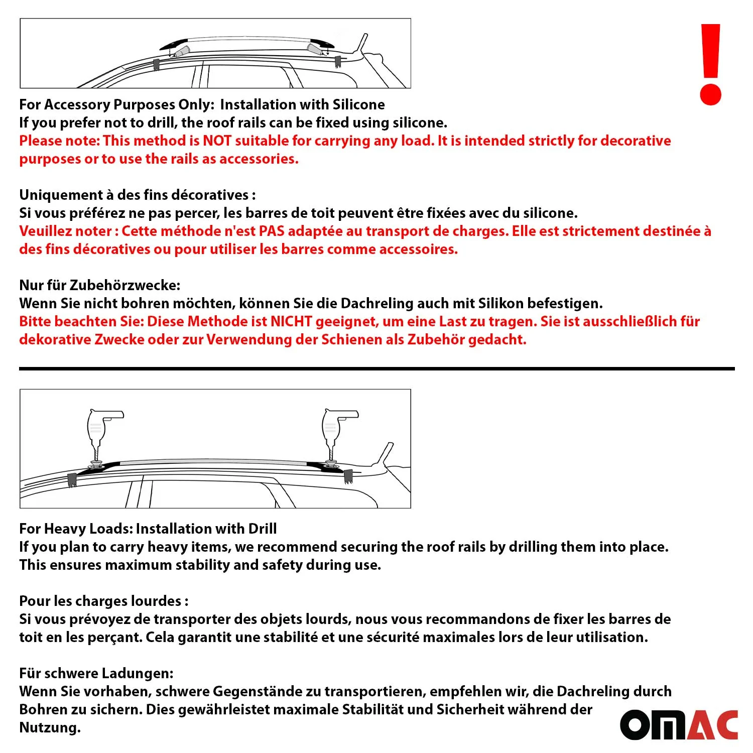 2013-2019 Ford Escape Roof Rack Rail Cross Bars Roof Set Silver - Image 3