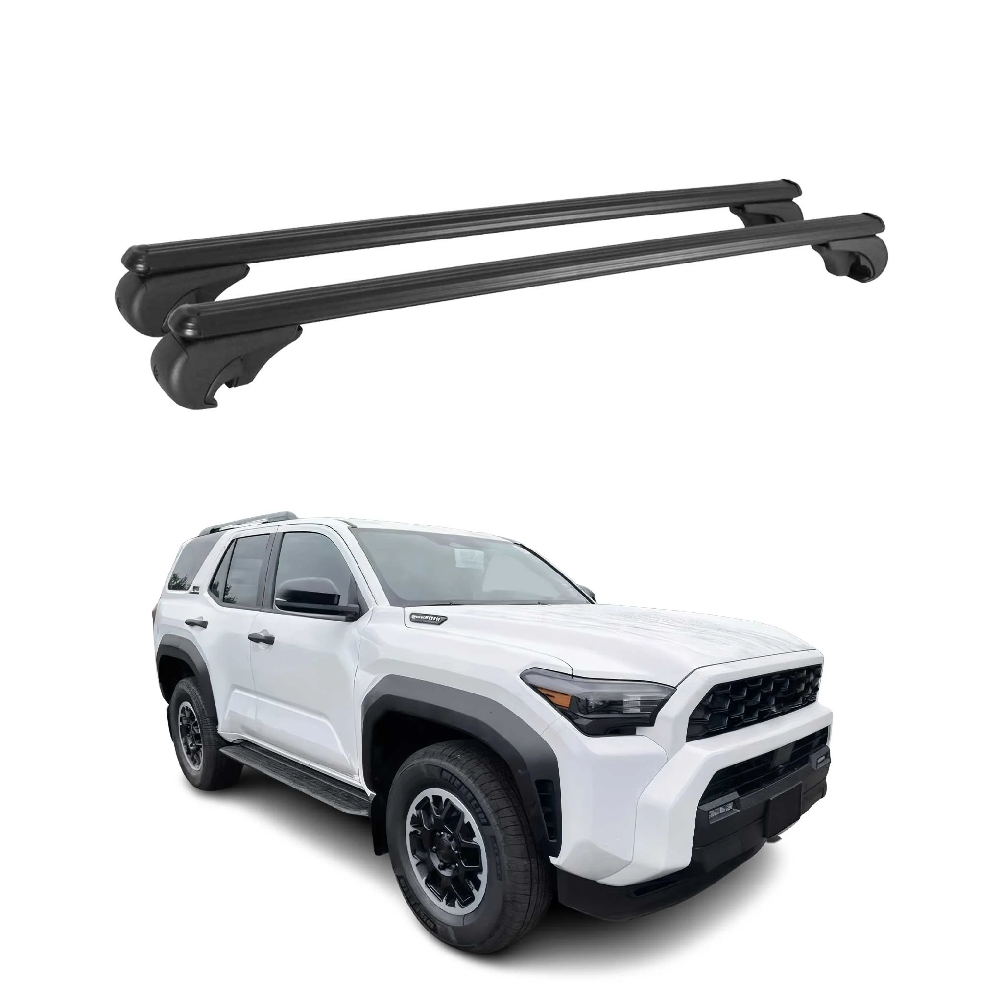 2025-2026 Toyota 4Runner Roof Rack Cross Bars Luggage Carrier Alu Black 2Pcs