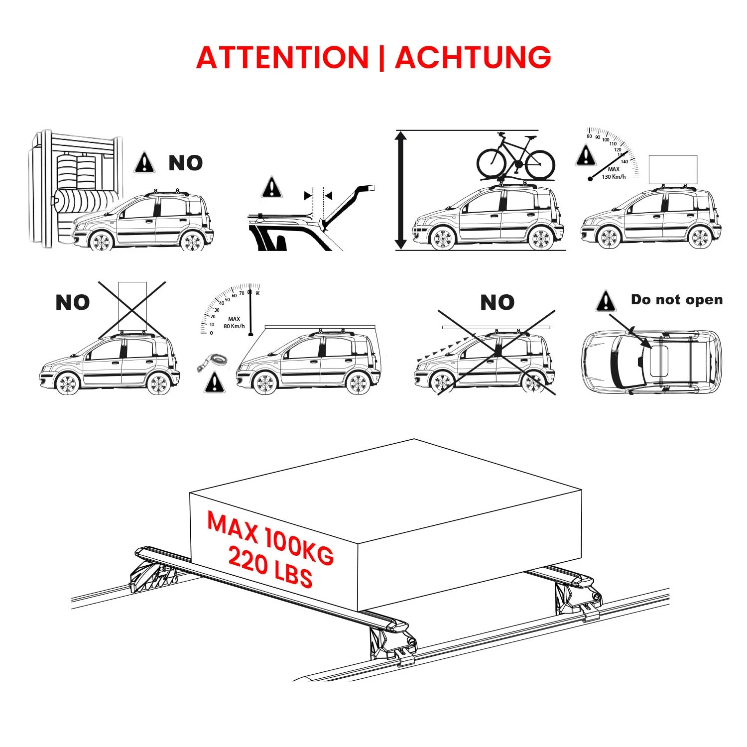 2025-2026 Toyota Crown Signia Roof Rack Cross Bars Luggage Carrier Alu Silver 2x - Image 7
