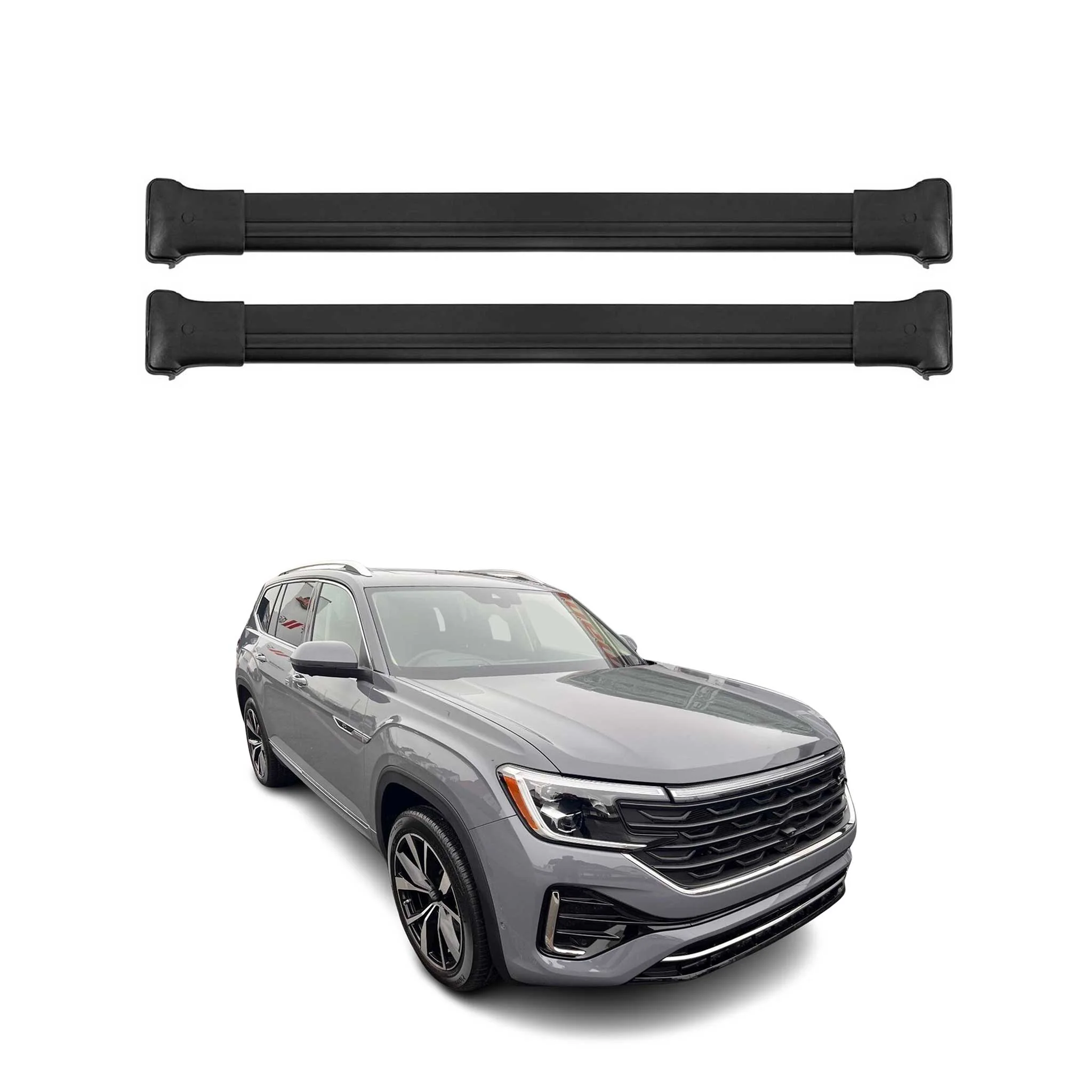 2025-2026 VW Atlas Roof Rack Cross Bars Luggage Carrier Alu Black 2Pcs