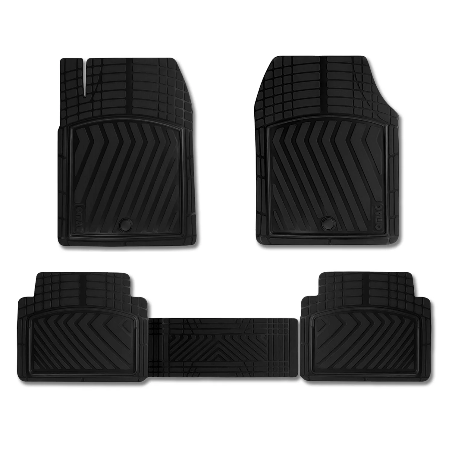 2019-2026 Chevrolet Silverado 1500 Extended Cab Semi-Custom fit Floor Mats Liner All Weather 3D Black Waterproof 4Pcs