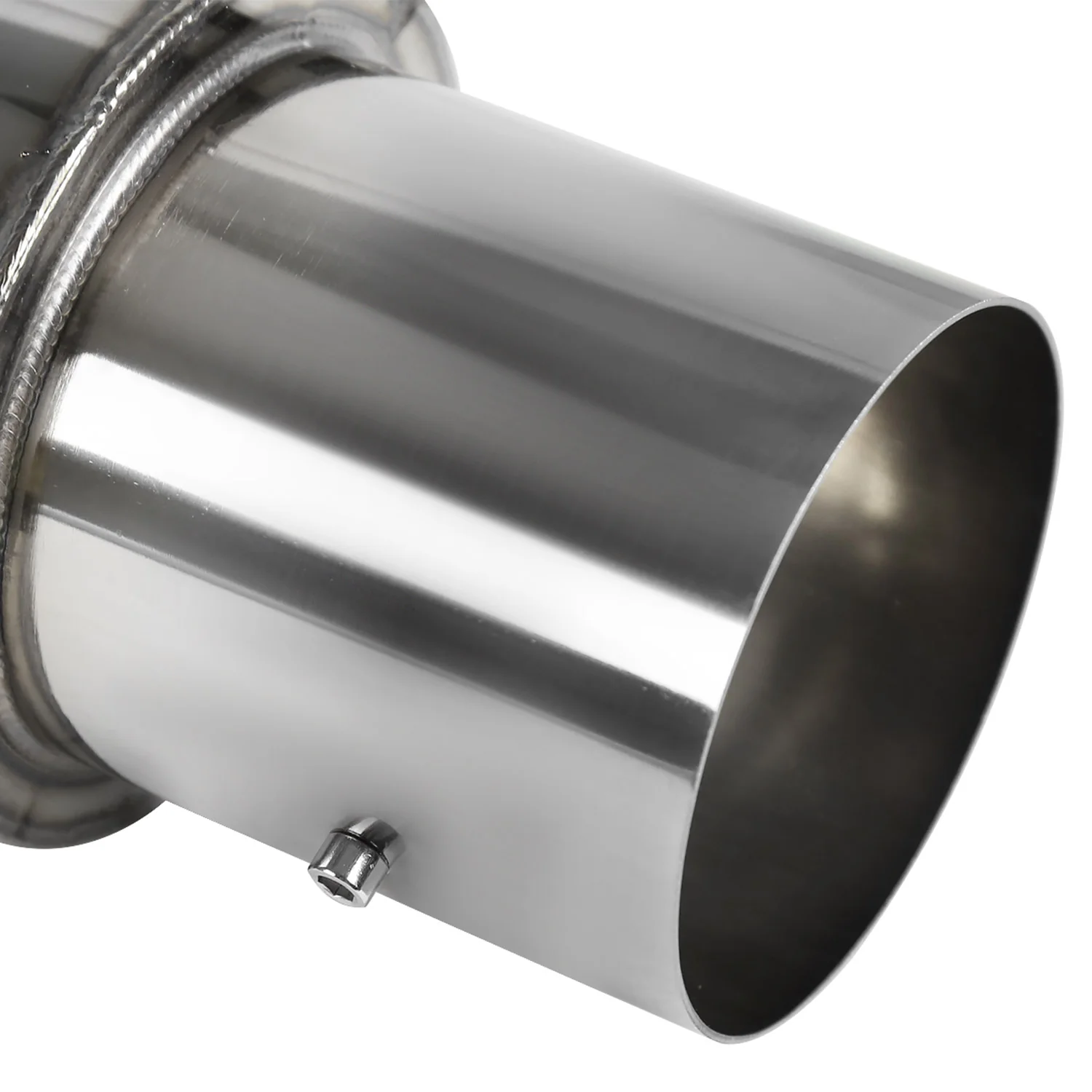 Apexi N1 Style 2.5" Inlet/4" Outlet S.Steel Exhaust Muffler w/Removable Silencer - Image 3