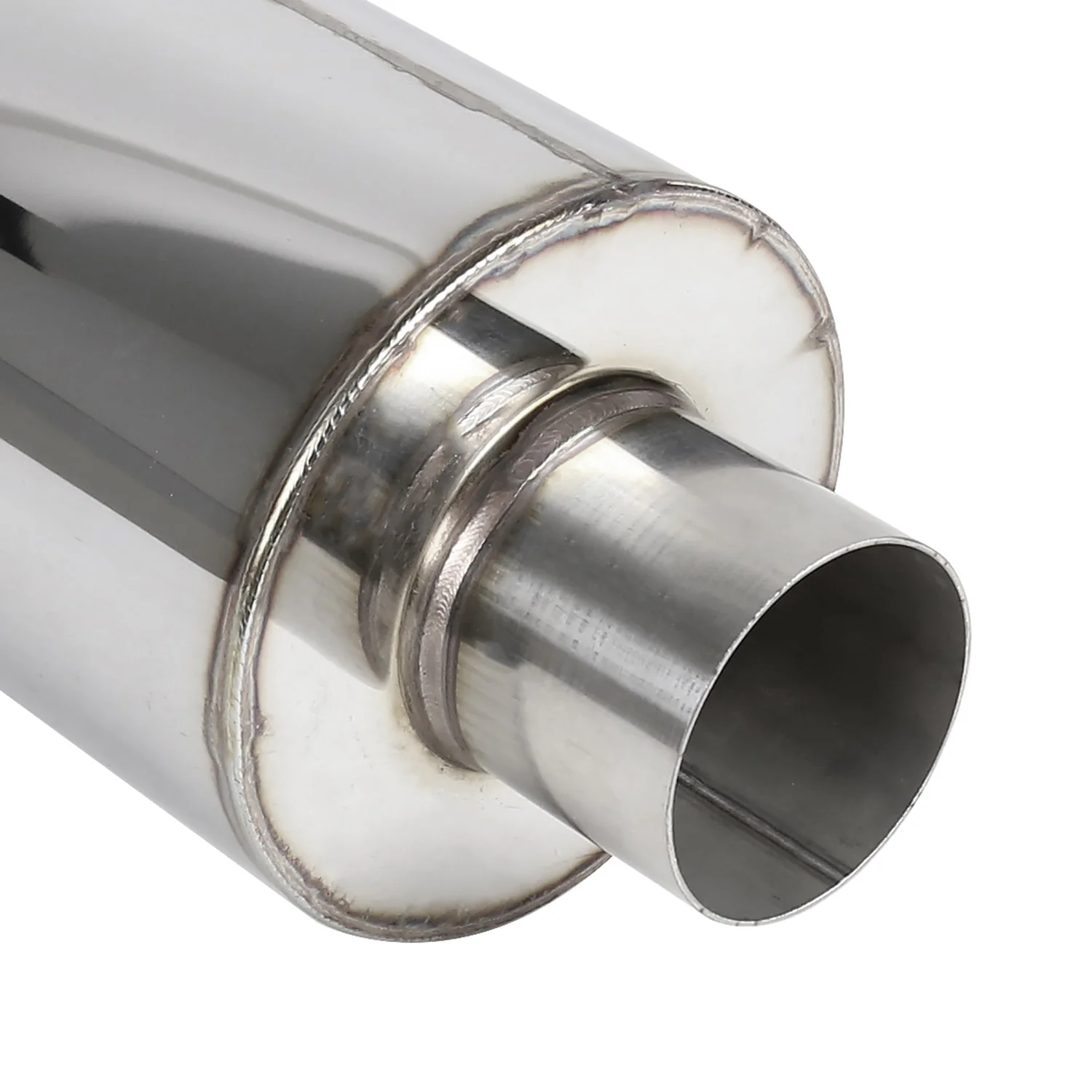 Apexi N1 Style 2.5" Inlet/4" Outlet S.Steel Exhaust Muffler w/Removable Silencer - Image 4