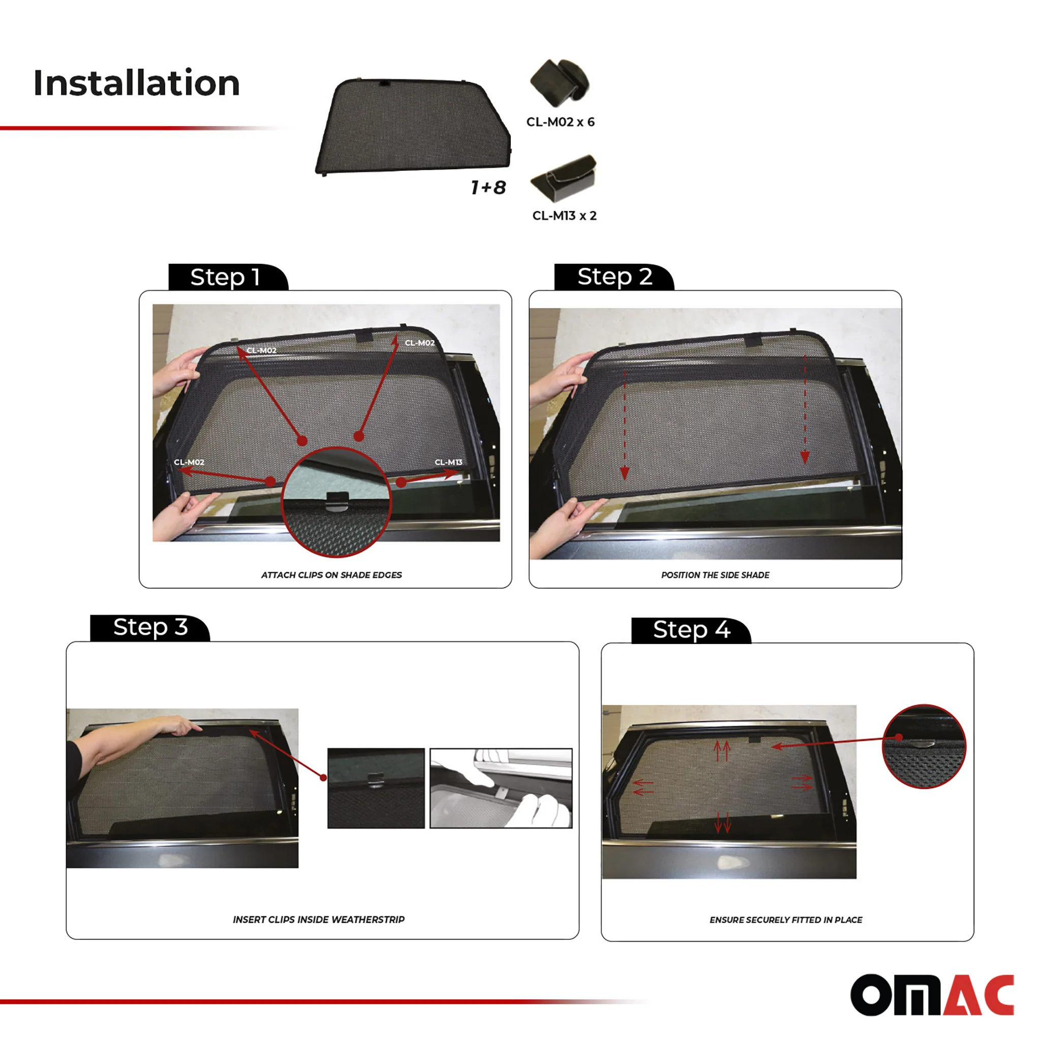 2017-2024 Audi A4 Allroad Side Rear Window Curtain Mesh Black 2Pcs - Image 5