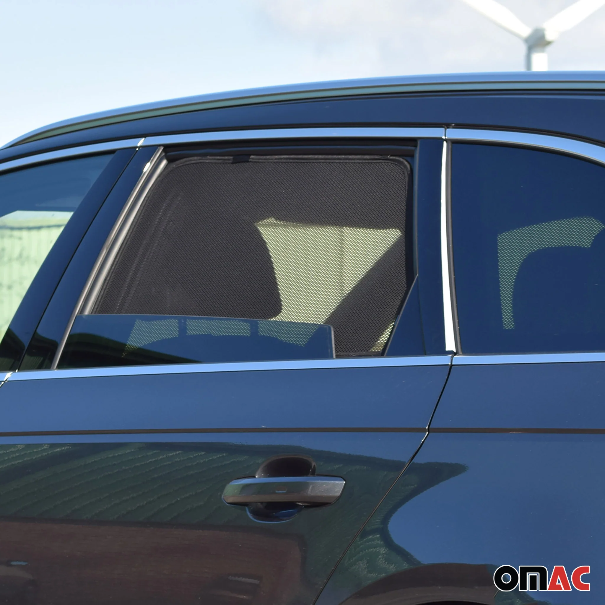 2017-2024 Audi A4 Allroad Side Rear Window Curtain Mesh Black 2Pcs - Image 8