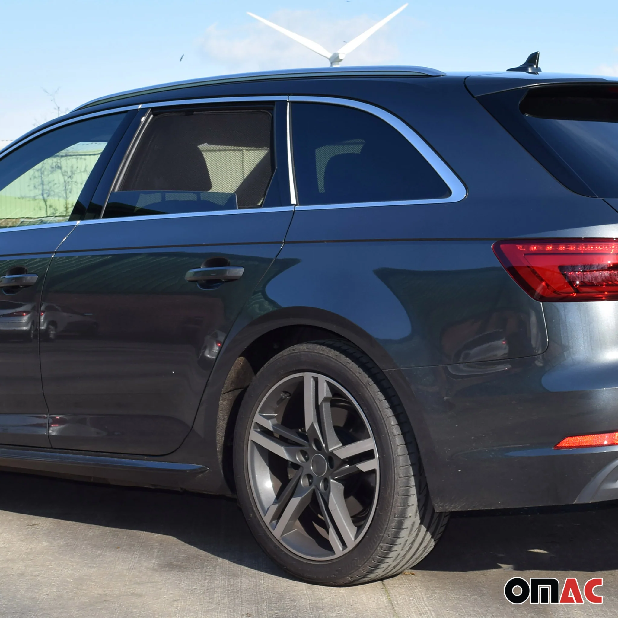 2017-2024 Audi A4 Allroad Side Rear Window Curtain Mesh Black 2Pcs - Image 9
