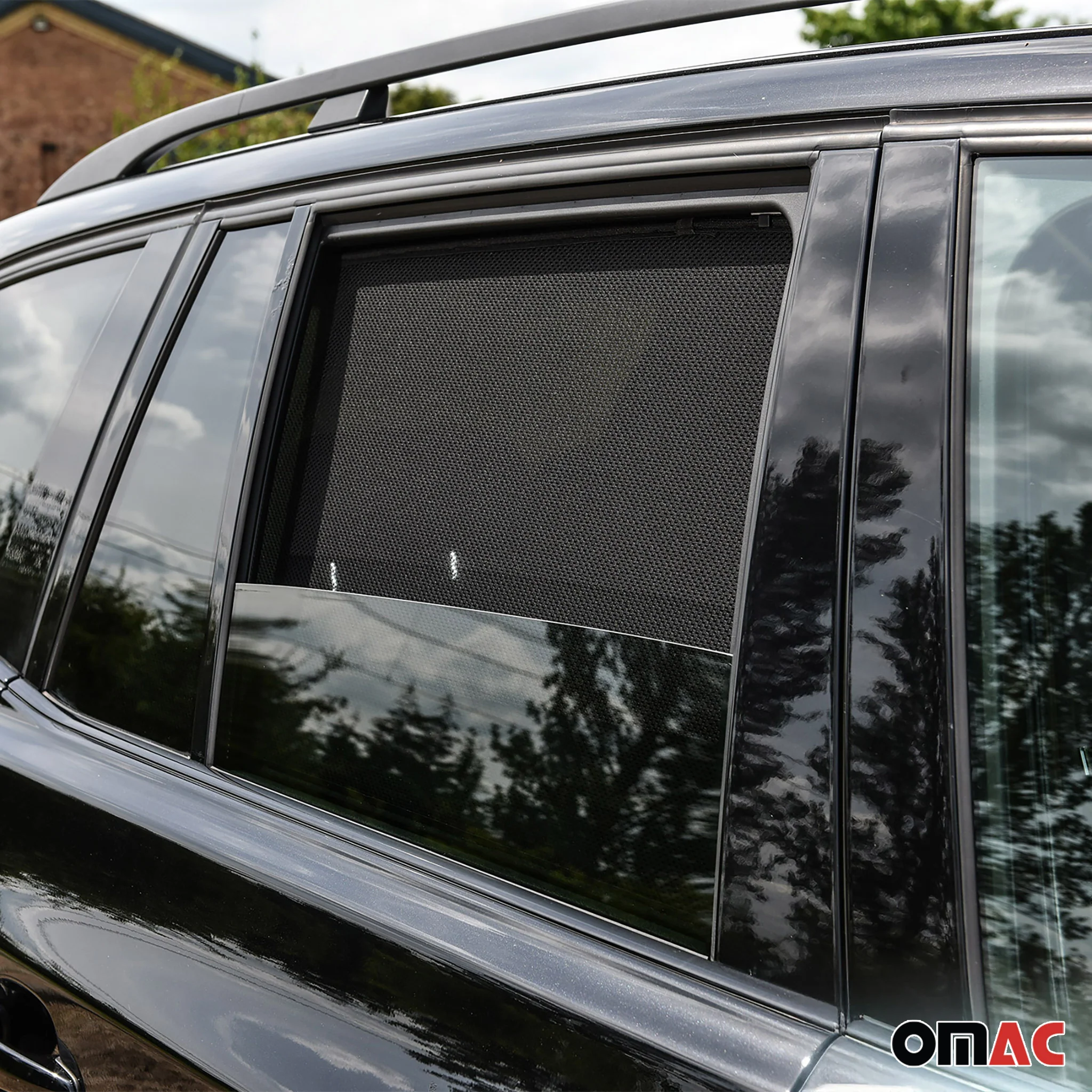 2004-2010 BMW X3 E83 Side Rear Window Curtain Mesh Black 2Pcs - Image 8