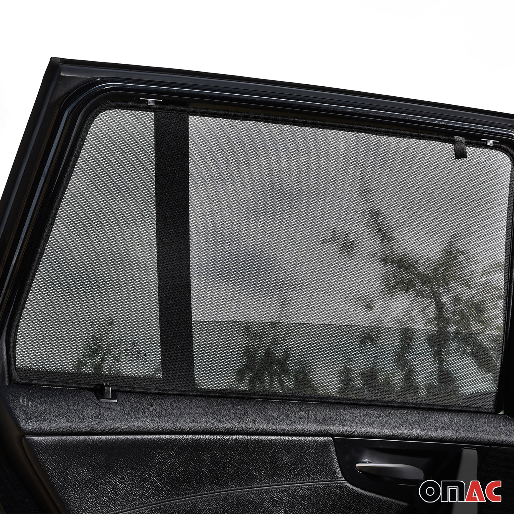 2004-2010 BMW X3 E83 Side Rear Window Curtain Mesh Black 2Pcs - Image 9