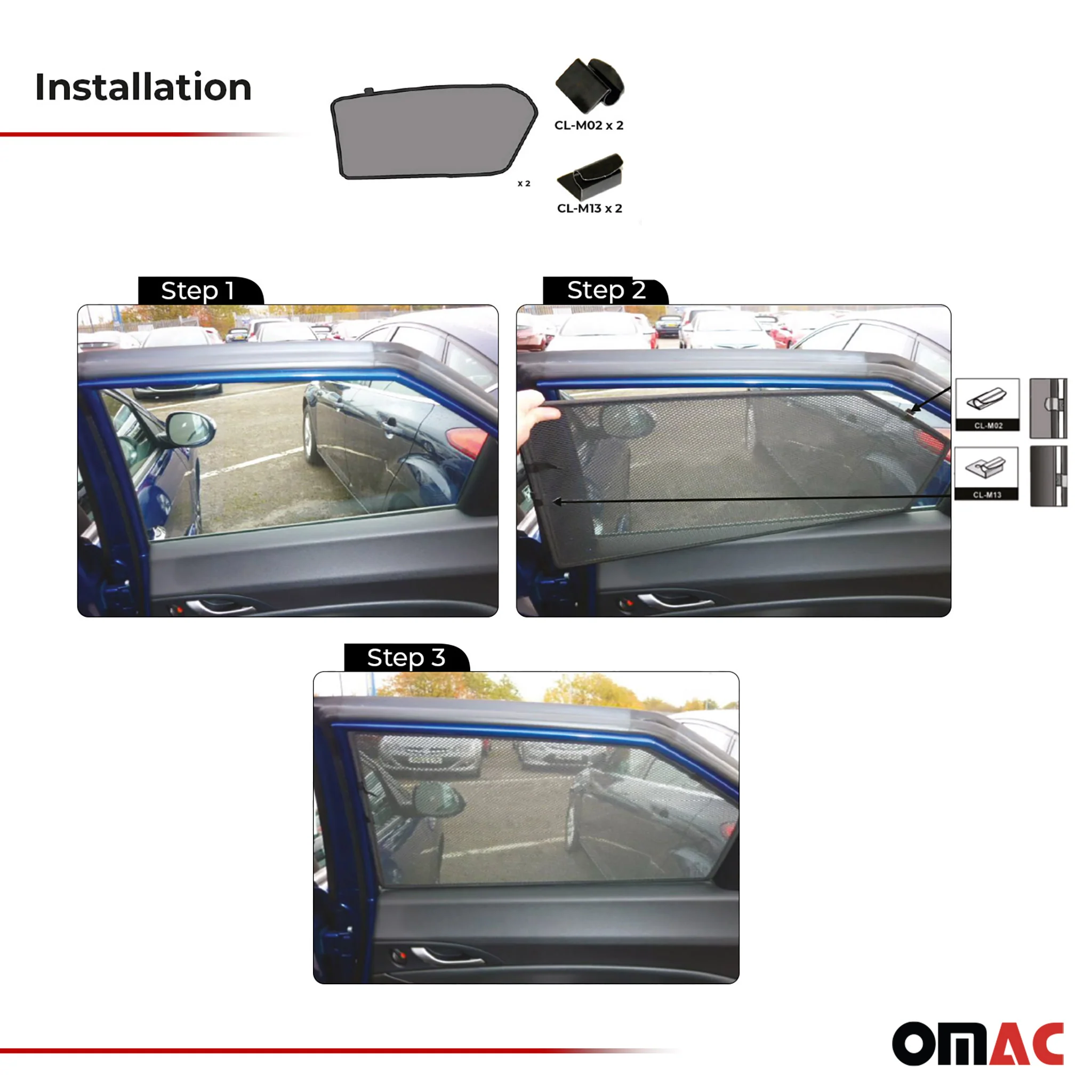2006-2011 Honda Civic Side Rear Window Curtain Mesh Black 2Pcs - Image 5