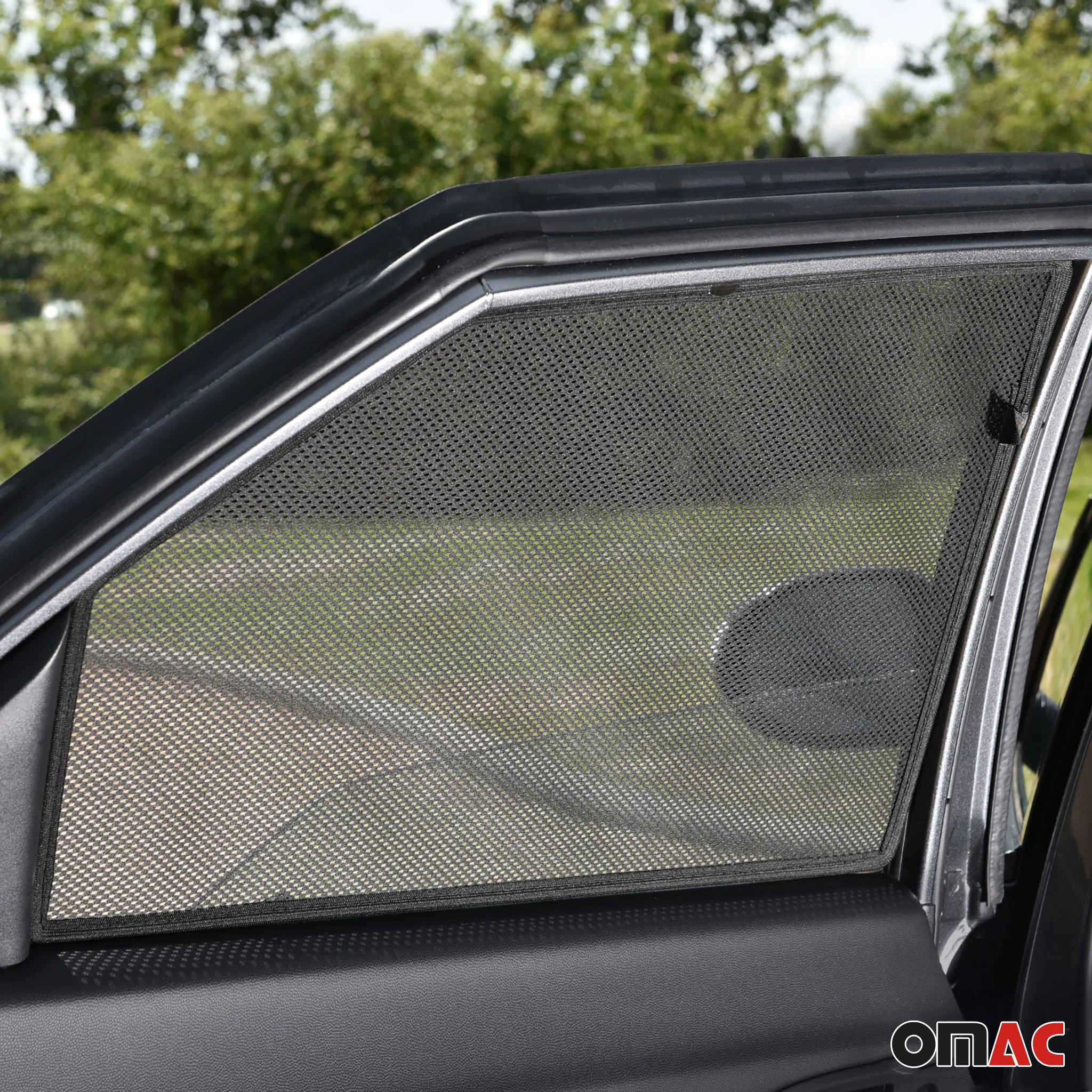 2006-2011 Honda Civic Side Rear Window Curtain Mesh Black 2Pcs - Image 8