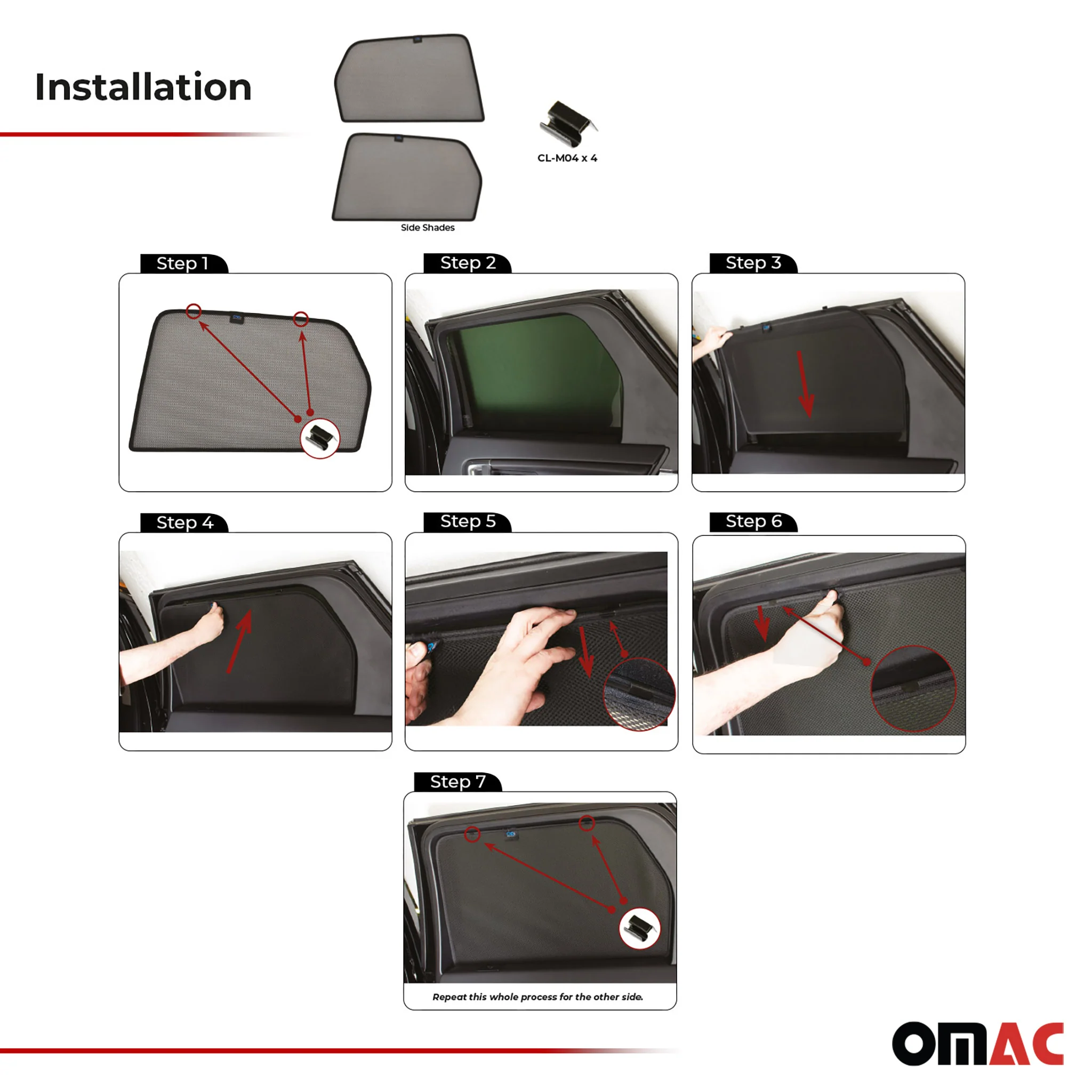 2015-2019 Land Rover Discovery Sport Side Rear Window Curtain Mesh Black 2Pcs - Image 5