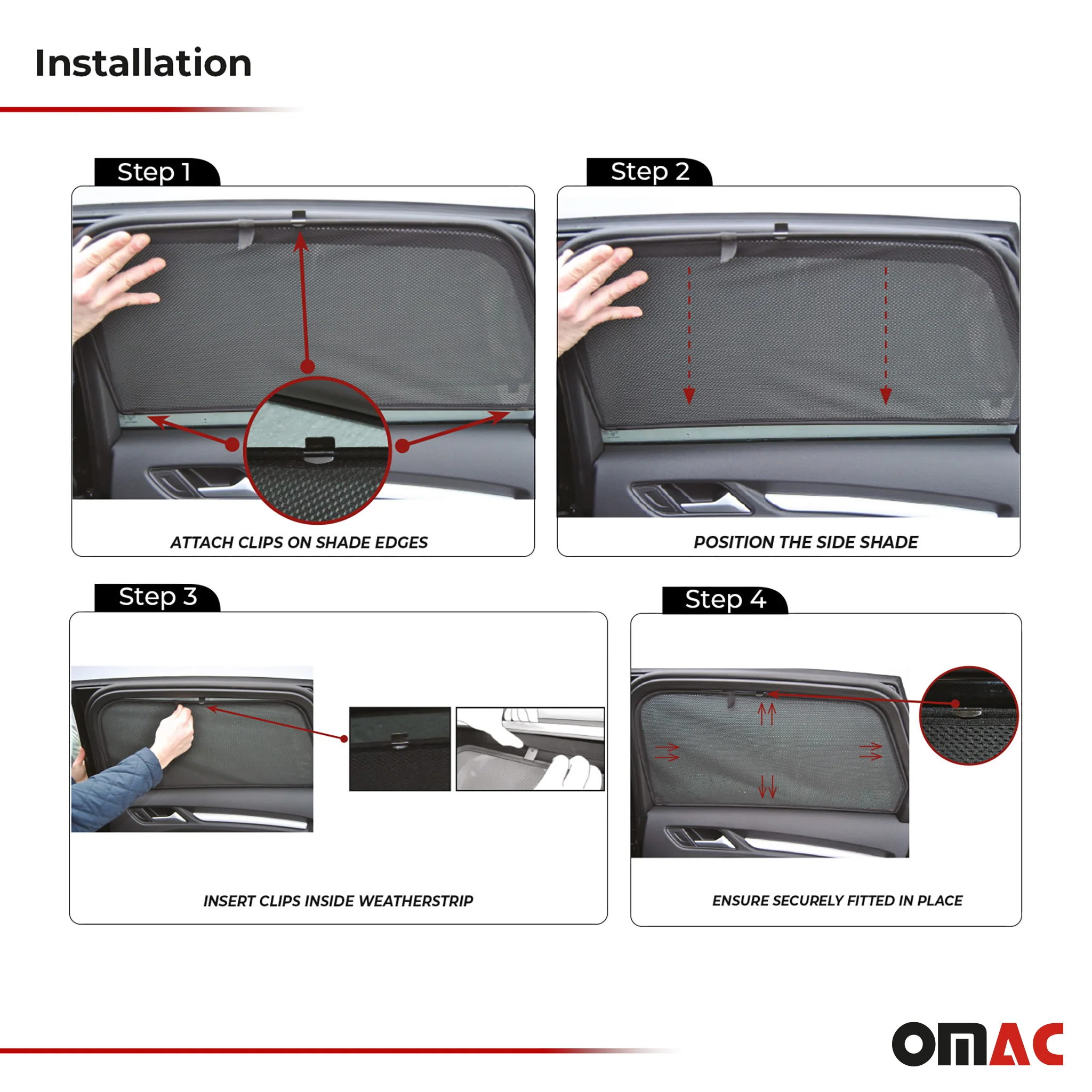 2008-2015 Land Rover LR2 Side Rear Window Curtain Mesh Black 2Pcs - Image 5