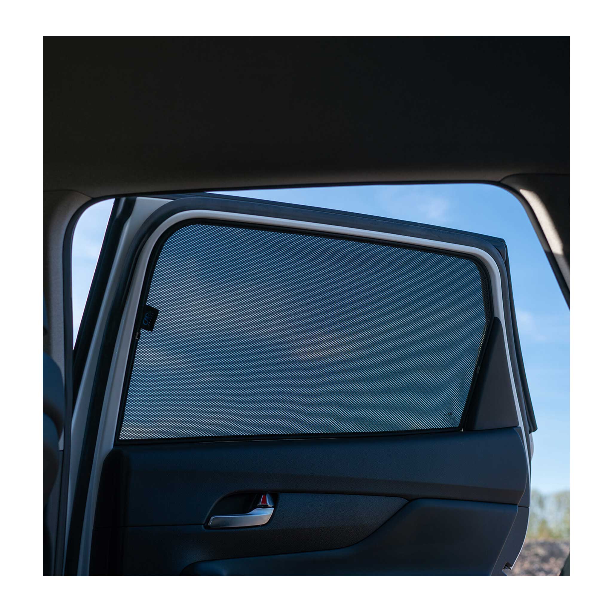 2015-2019 Mercedes GLA Class X156 Side Rear Window Curtain Mesh Black 2Pcs