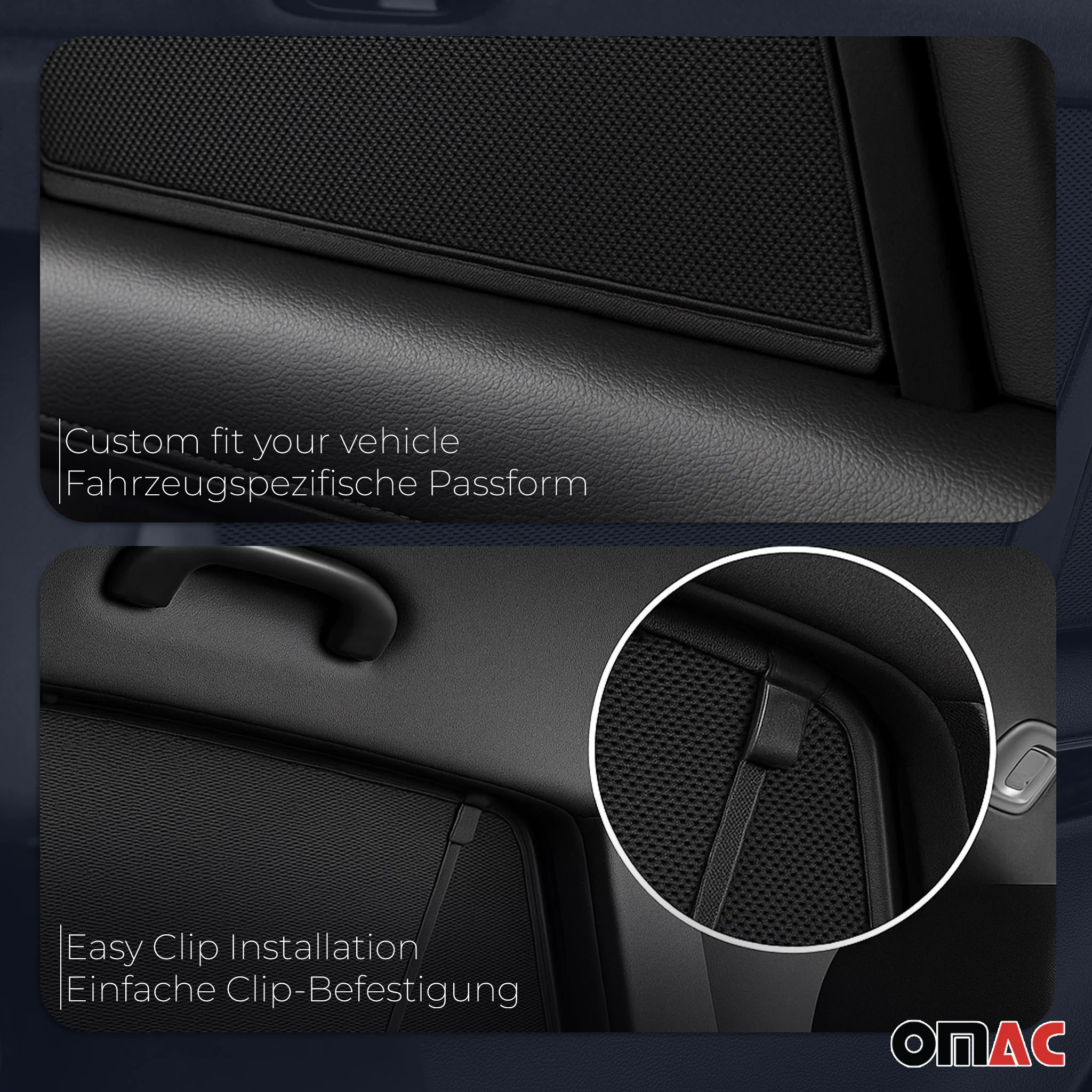2004-2009 Mercedes E Class S211 Wagon Side Rear Window Curtain Mesh Black 2Pcs - Image 4
