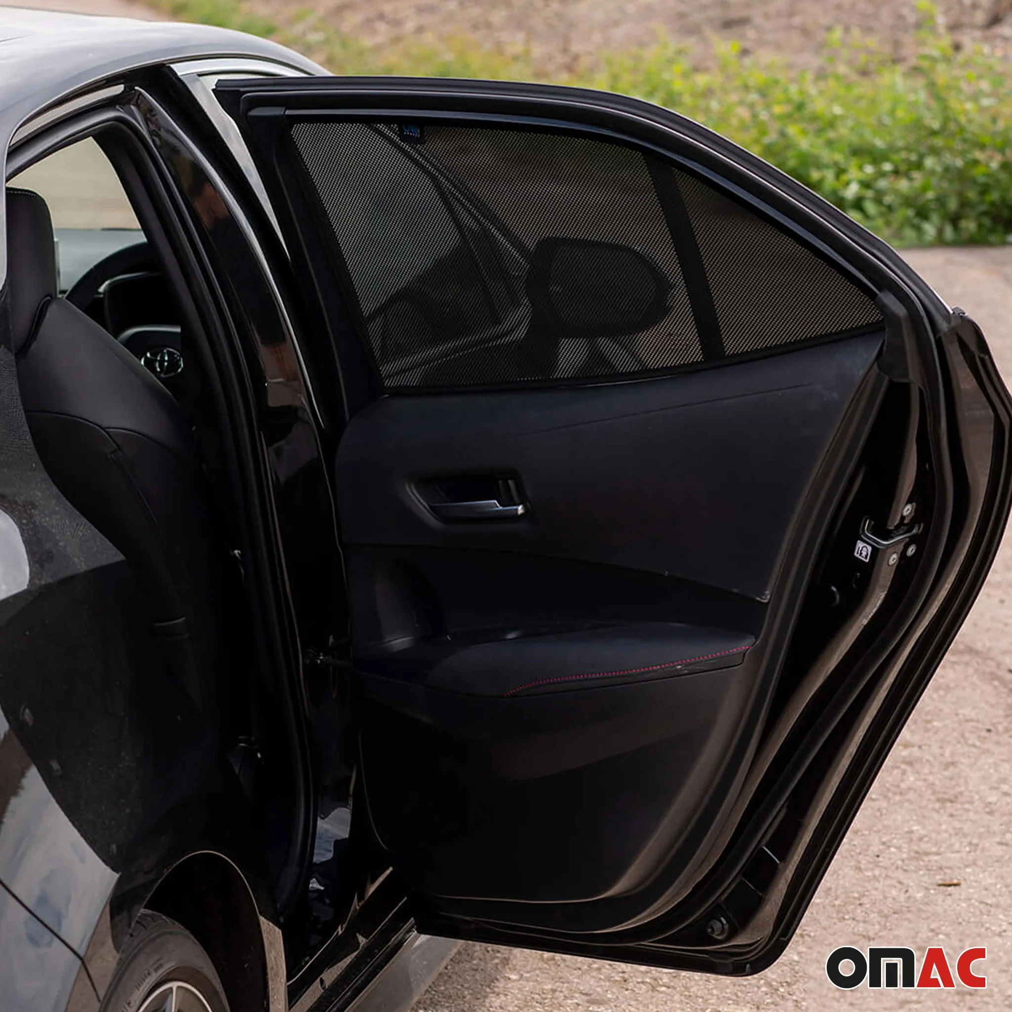 2019-2026 Toyota Corolla Hatchback Side Rear Window Curtain Mesh Black 2Pcs - Image 9