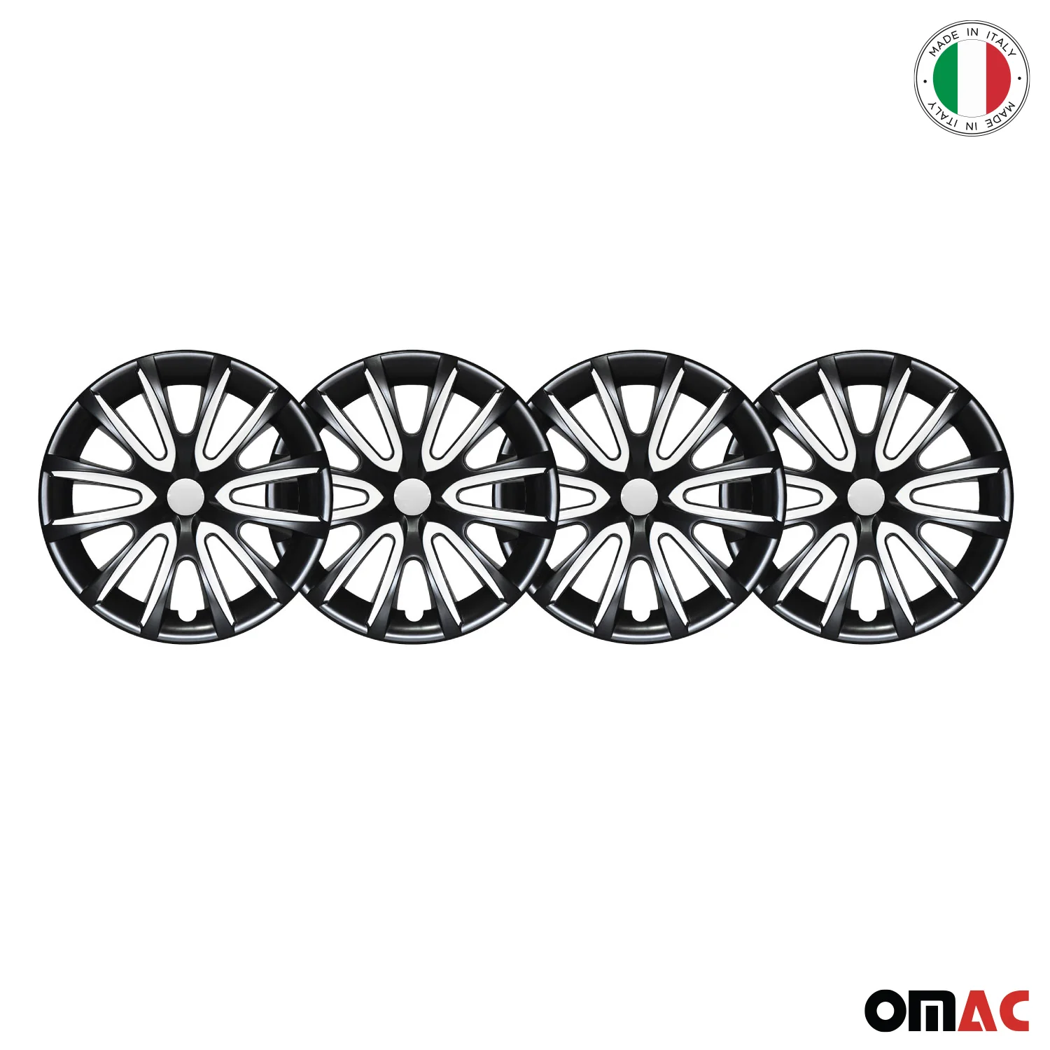 Bicolo Hub Caps Wheel Cover 14" Black & White Full Set 4 pcs. - Image 8