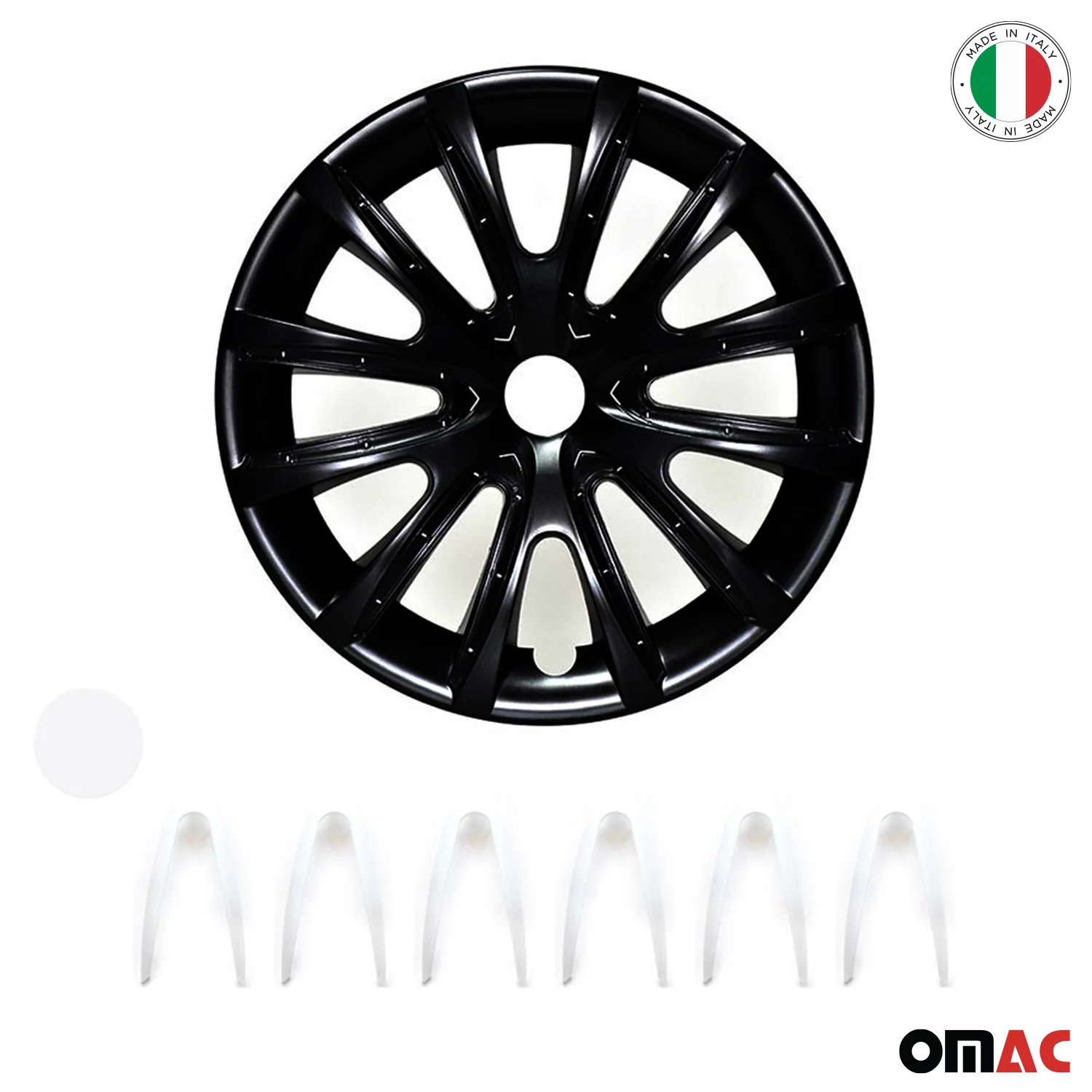Bicolo Hub Caps Wheel Cover 15" Black & White Full Set 4 pcs. - Image 6