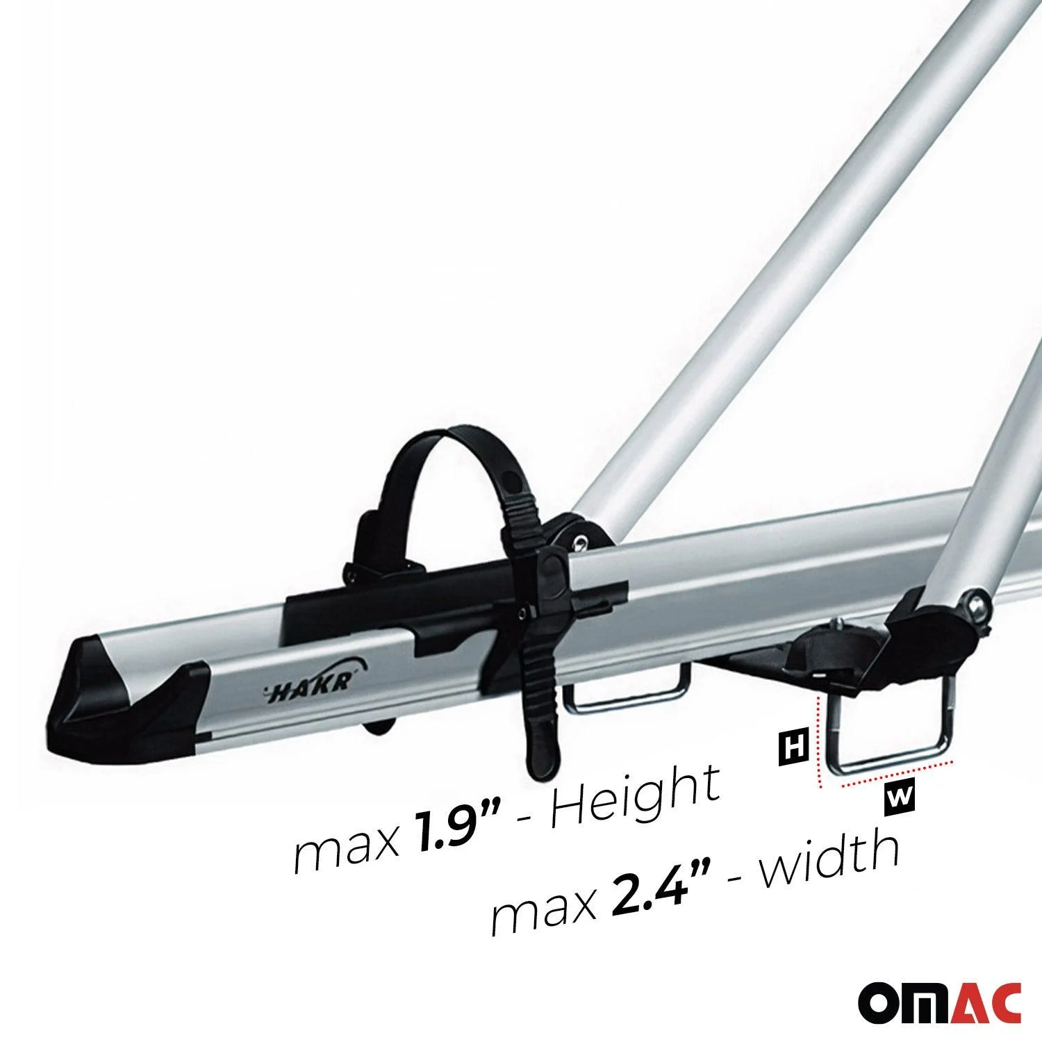 2021-2024 Ford Bronco Sport Bike Rack Carrier Roof Racks Set Silver 3Pcs - Image 6
