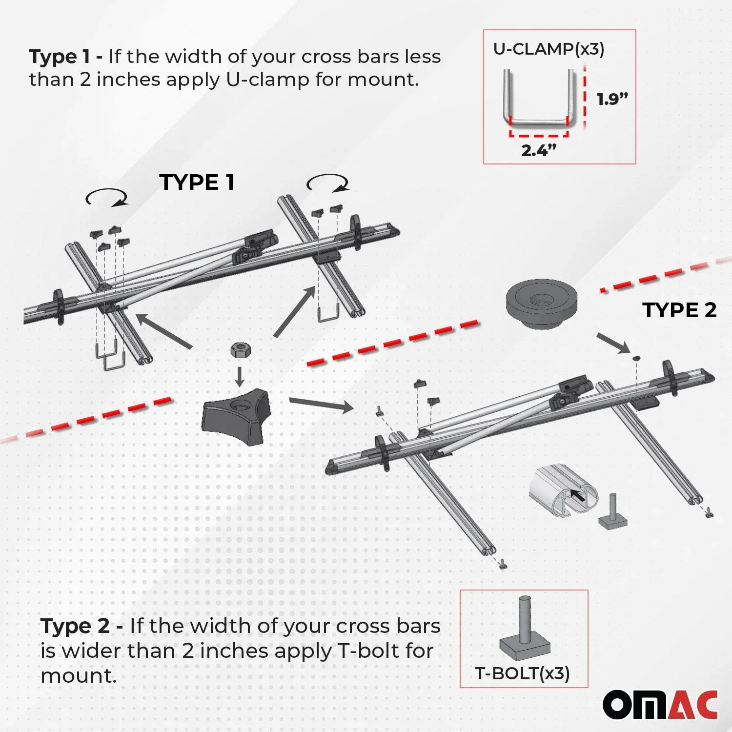 2017-2024 Nissan Armada Bike Rack Carrier Roof Racks Set Black 3Pcs - Image 4