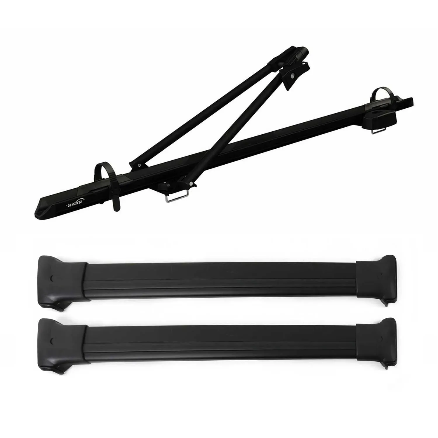 2014-2026 RAM ProMaster Bike Rack Carrier Roof Racks Set Black 3Pcs