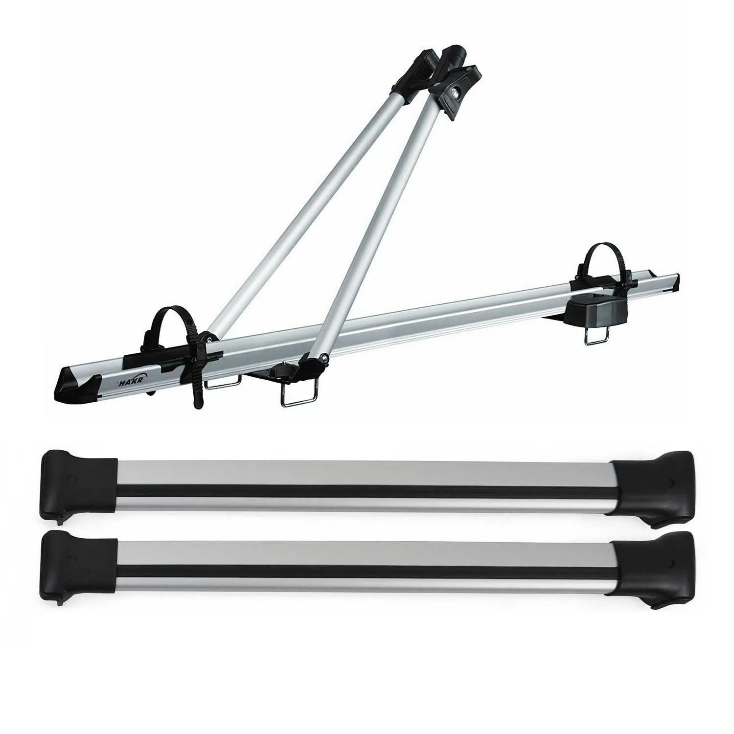 2014-2026 RAM ProMaster Bike Rack Carrier Roof Racks Set Silver 3Pcs