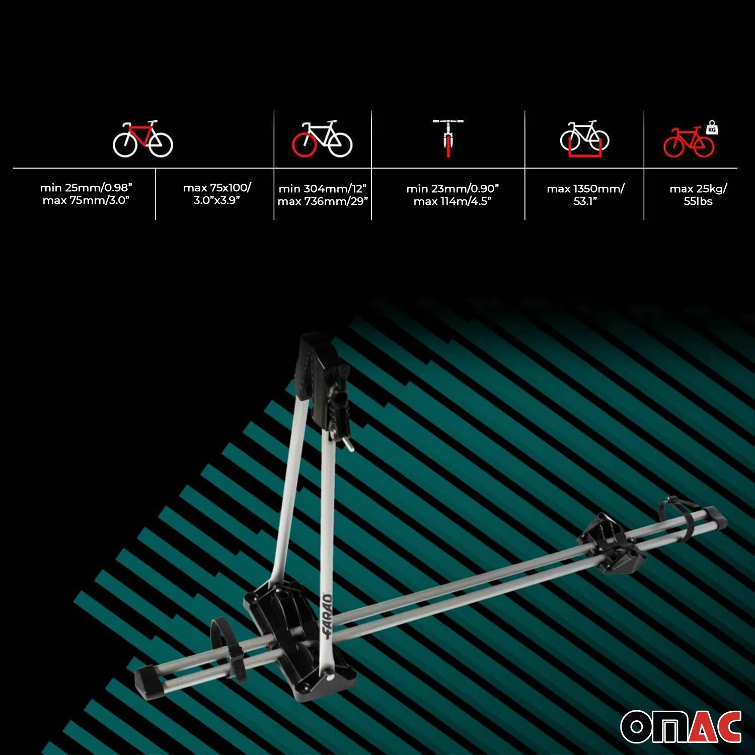 Bike Rack Mount Bicycle Carrier Lightweight Durable Aluminum Silver 2Pcs - Image 3