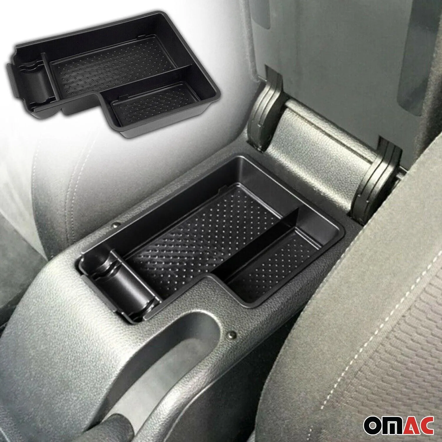 2010-2014 VW Golf Mk6 Center Console Armrest Storage Tray Black 1Pc - Image 5