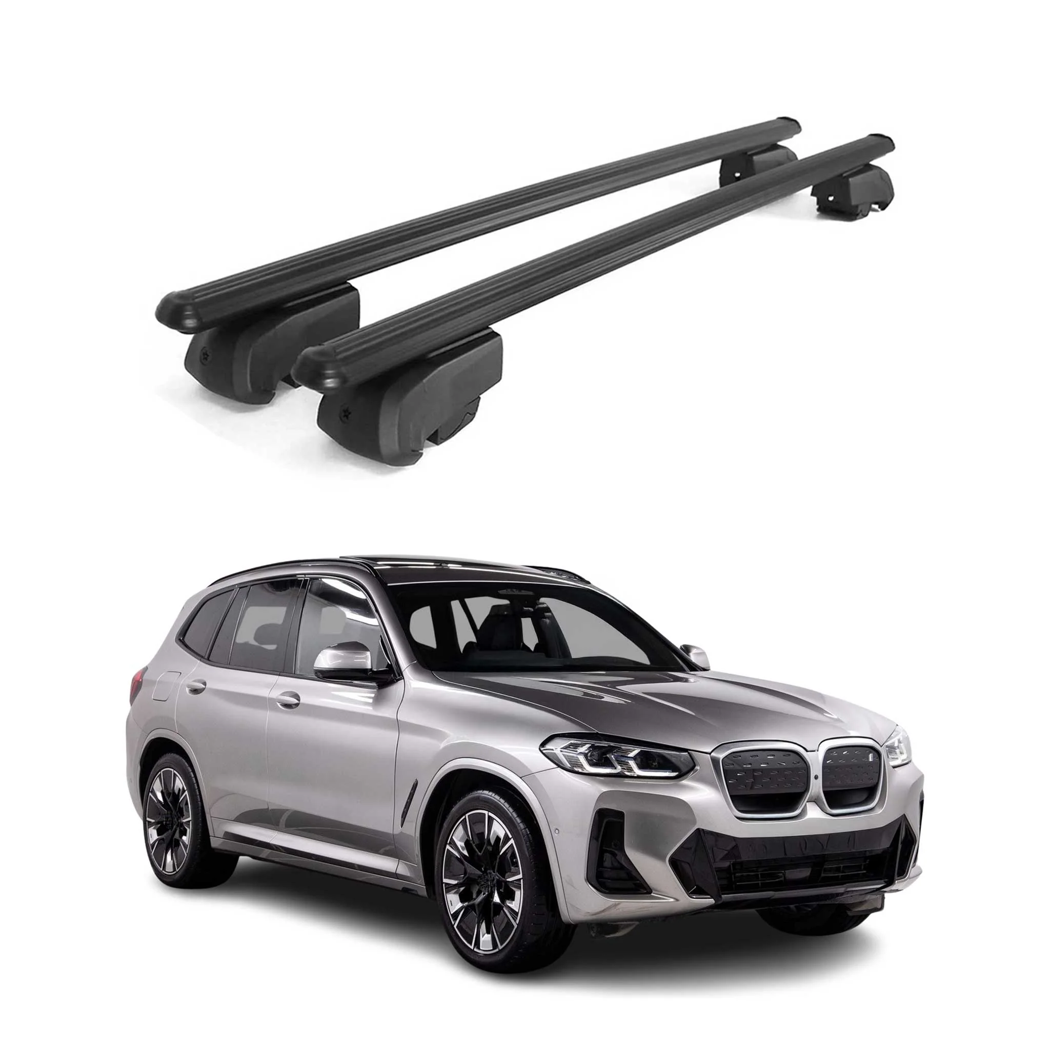 2021-2026 BMW iX3 G08 Roof Rack Cross Bars Black