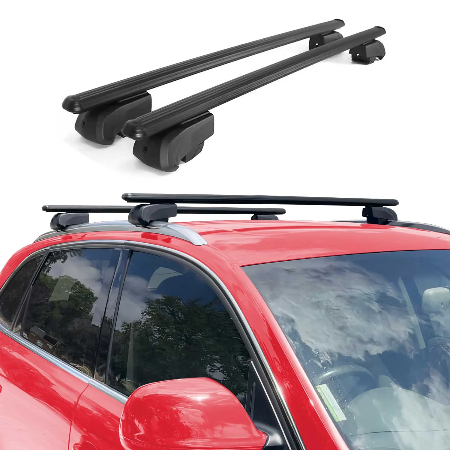 2021-2024 Audi A6 / RS6 Wagon Roof Rack Cross Bars Black - Image 2