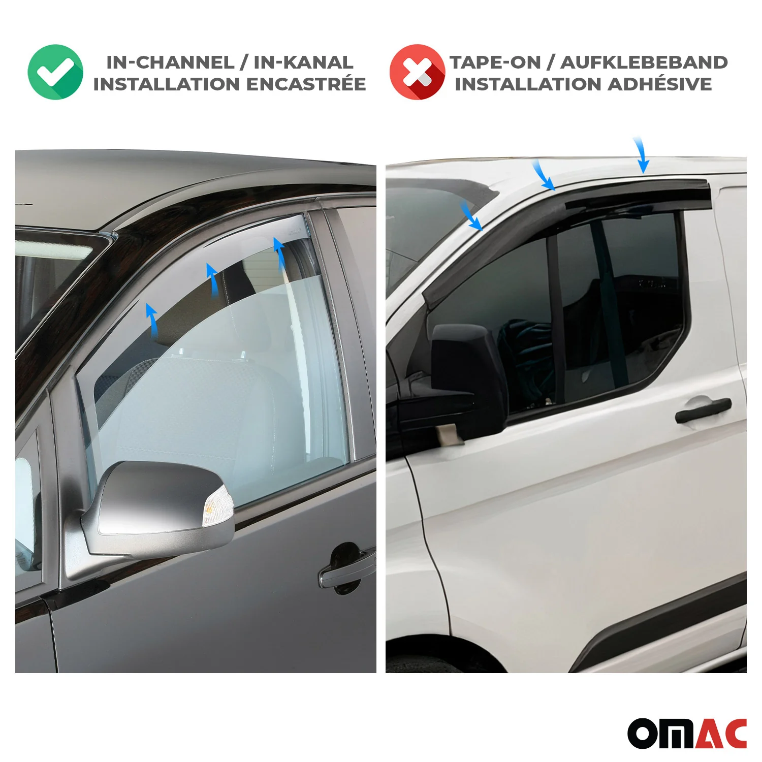 2012-2015 Honda Civic Sedan Bug Shield Hood Deflector & Window Visor Vent Kit 5Pcs Smoke - Image 4