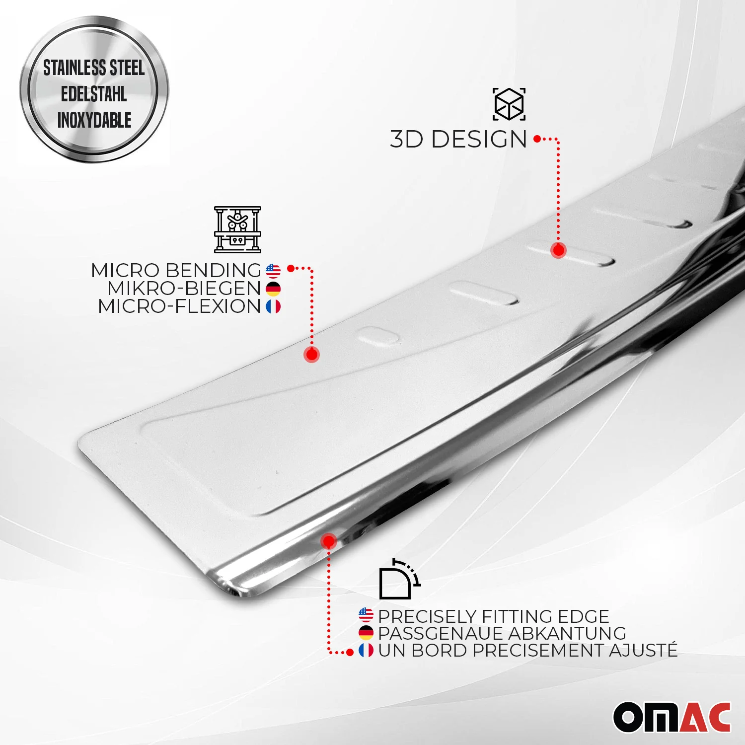 2013-2022 Buick Encore Rear Bumper Guard Stainless Steel Glossy - Image 5