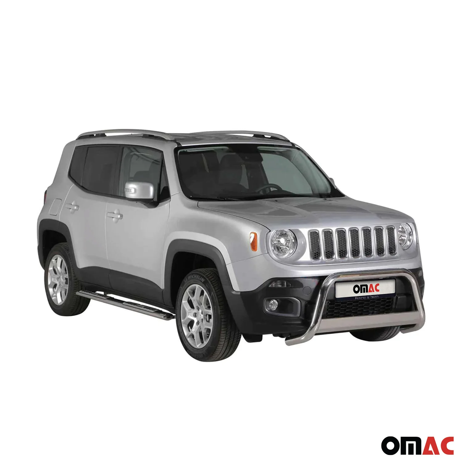 2015-2018 Jeep Renegade Bull Bar Push Front Bumper Grille Silver - Image 3