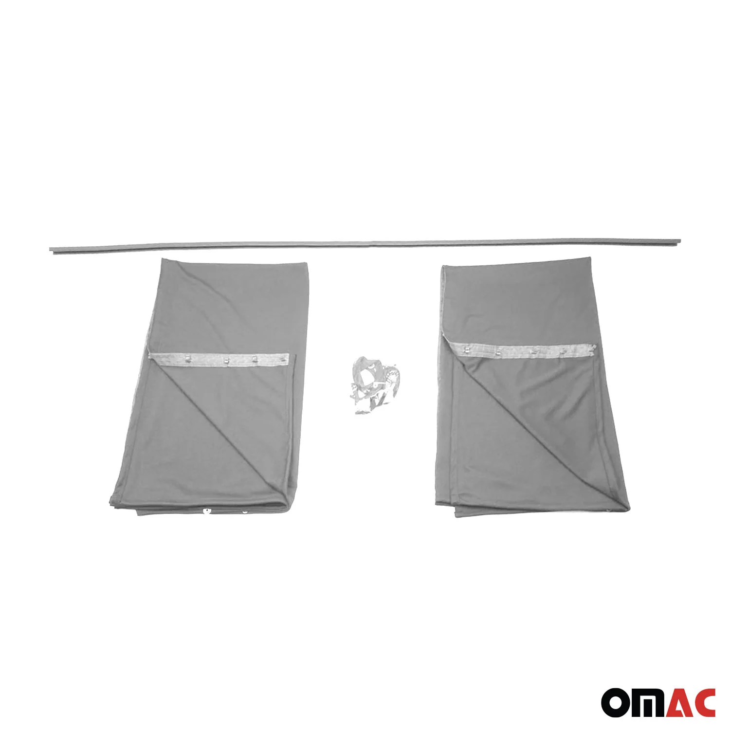 63" x 71" Cab Divider Van Cabin Curtain Campervan Kit Grey - Image 9