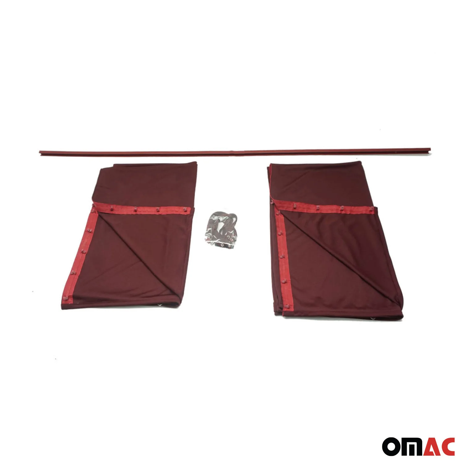 63" x 71" Cab Divider Van Cabin Curtain Campervan Kit Red - Image 9