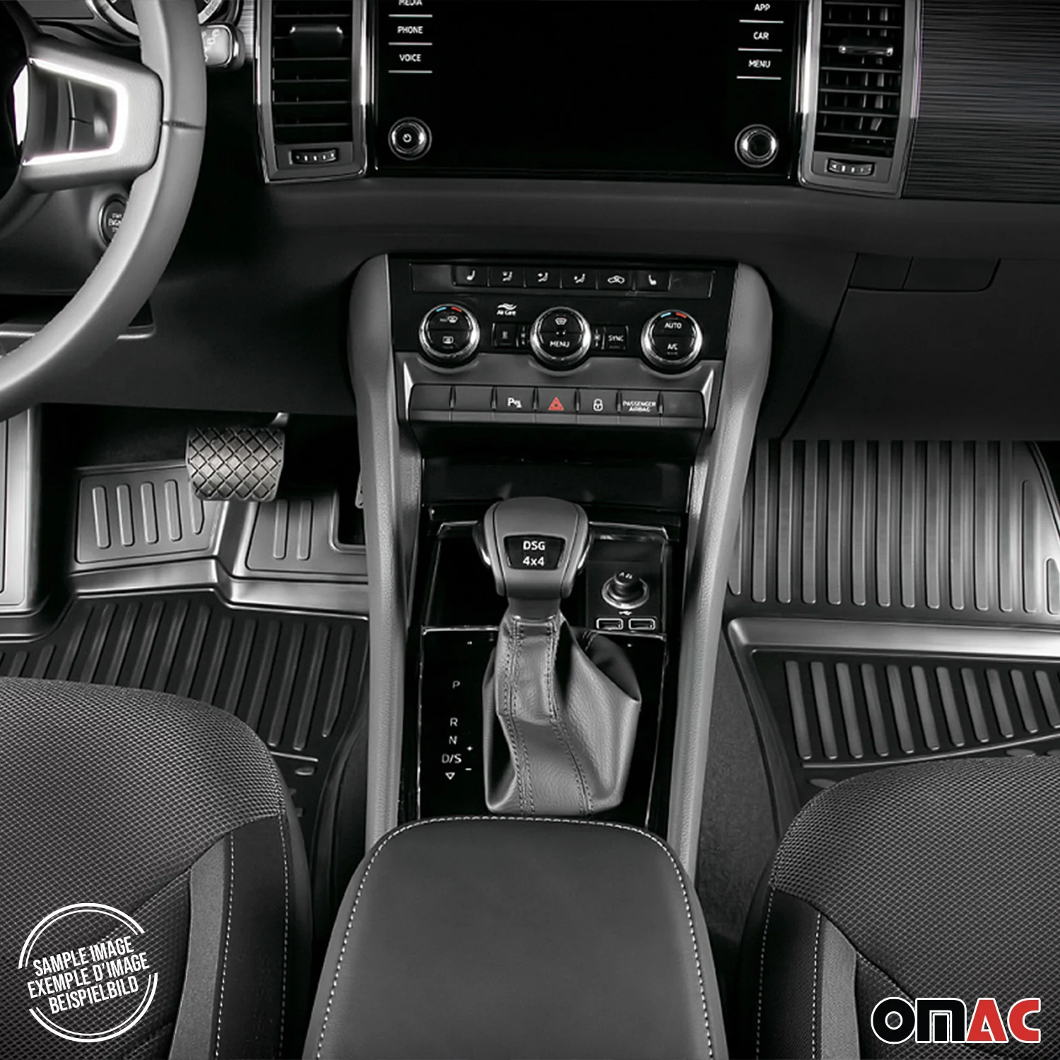 2015-2020 Cadillac Escalade ESV OMAC Floor Matss Liner Black All-Weather 4x - Image 4
