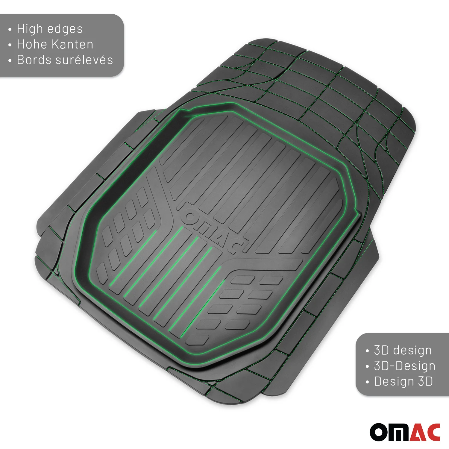 Toyota Semi-Custom fit Floor Mats Liner All Weather 3D Black Waterproof 4Pcs - Image 3
