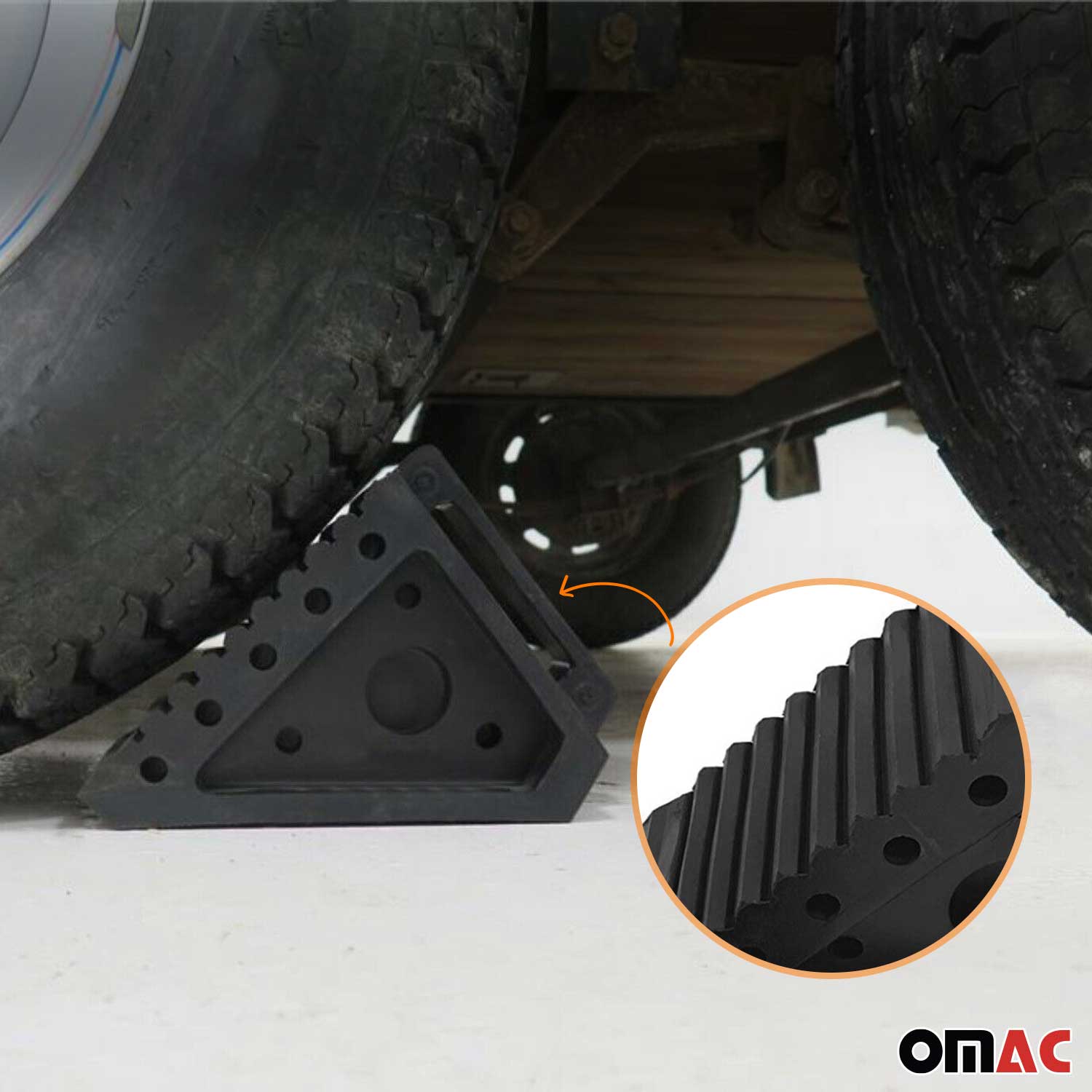 Car Ramps Pack 4 Pcs 6000 Pounds Load Capacity Black Compact Lightweight Design for RV Trailer Camper Oil Changes Inspections - Image 5