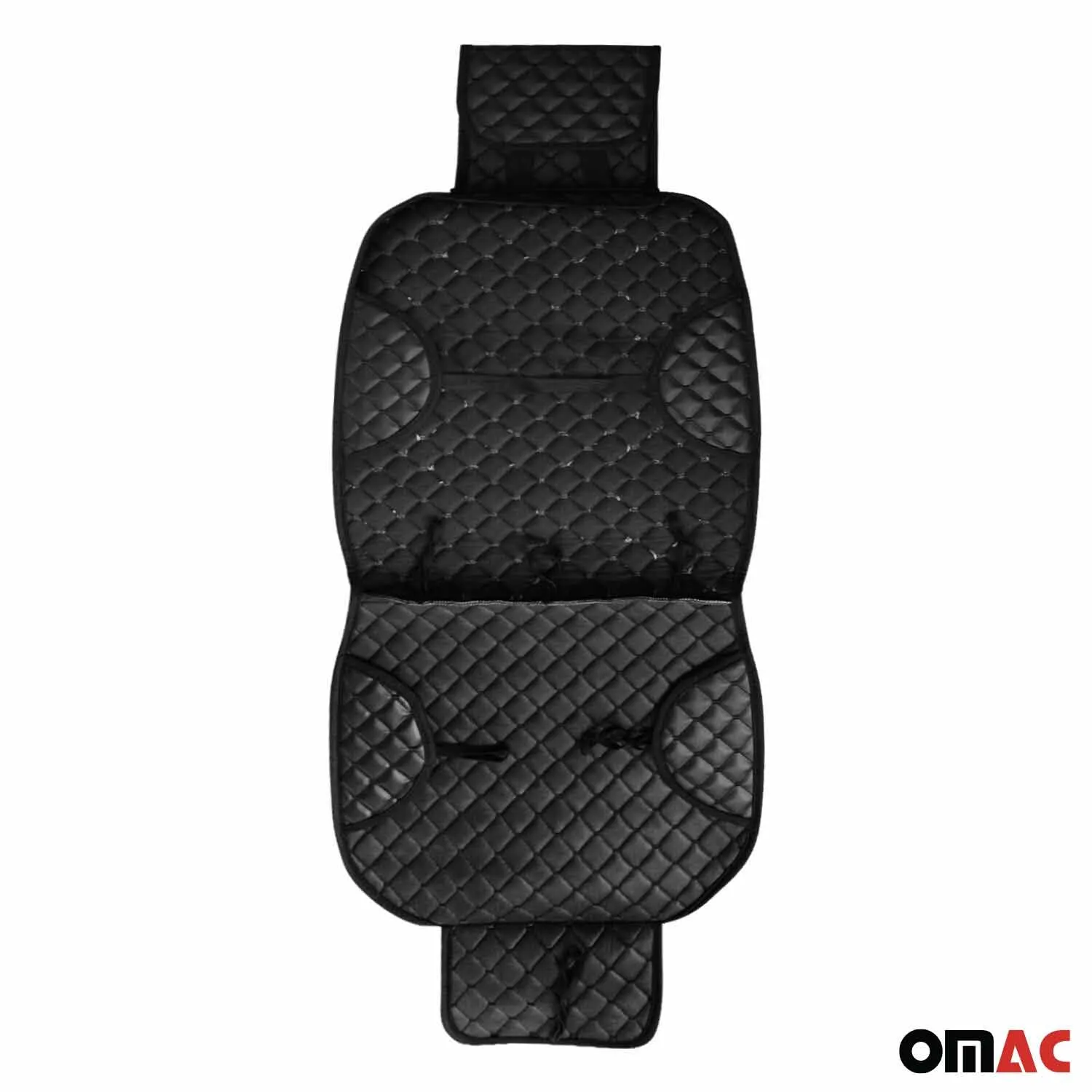 Honda Pilot Leather Breathable Front Seat Cover Pads Black - Image 9
