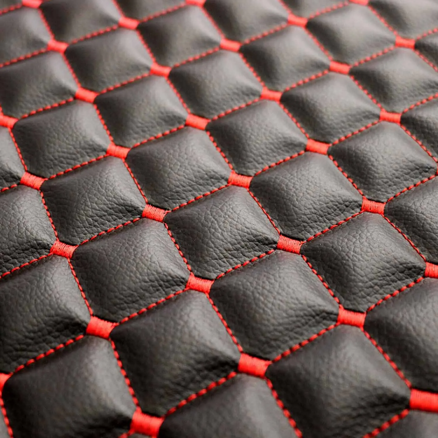 Chevrolet Tahoe Leather Breathable Front Seat Cover Pads Black Red 1Pc - Image 5