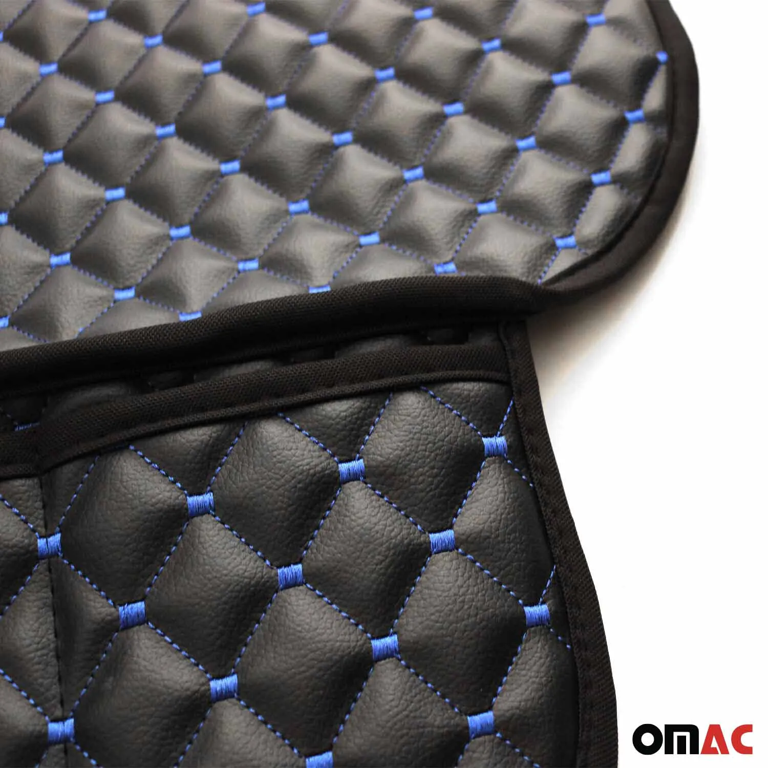 Honda Leather Breathable Front Seat Cover Pads Black Blue 1Pc - Image 3