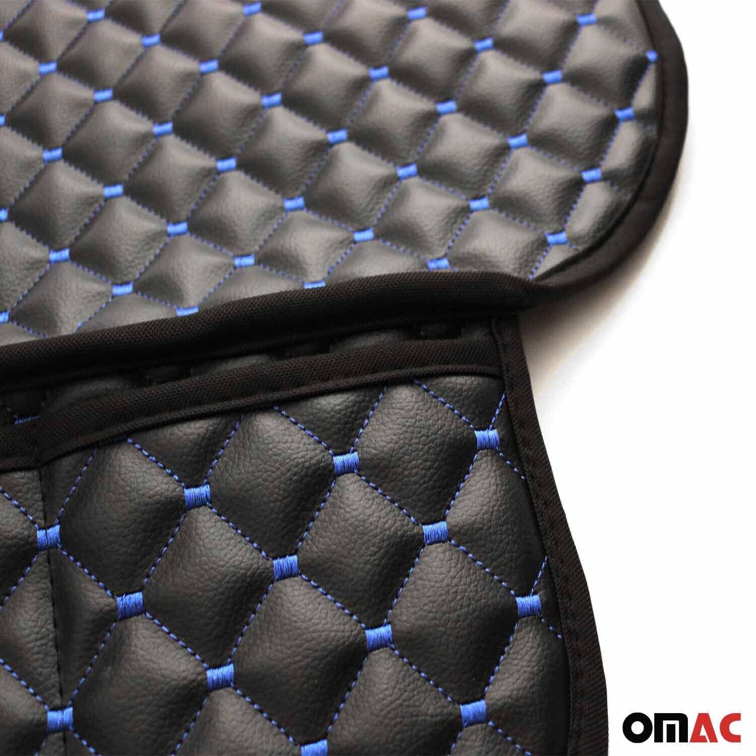 Subaru Leather Breathable Front Seat Cover Pads Black Blue 1Pc - Image 3