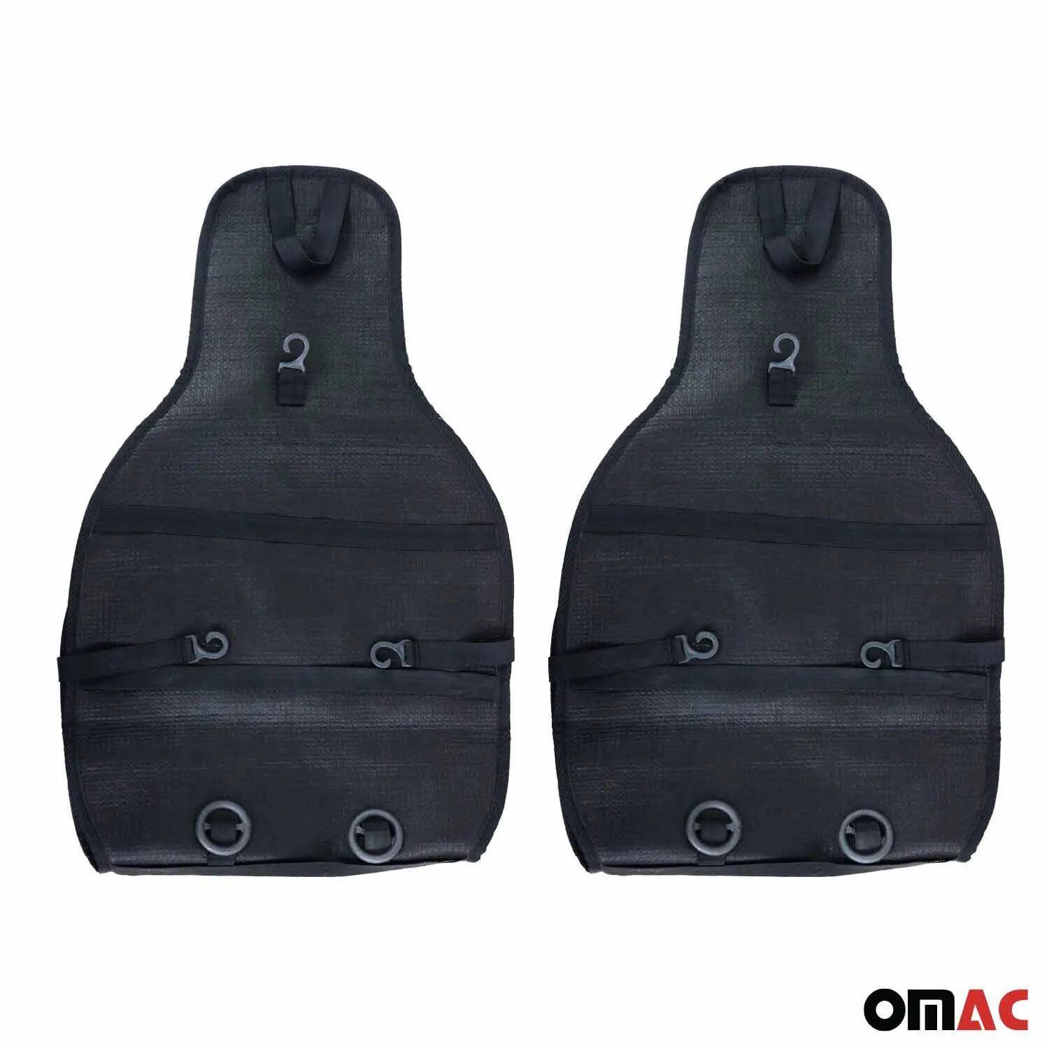 Genesis Antiperspirant Front Seat Cover Pads Black Dark Blue 2 Pcs - Image 7