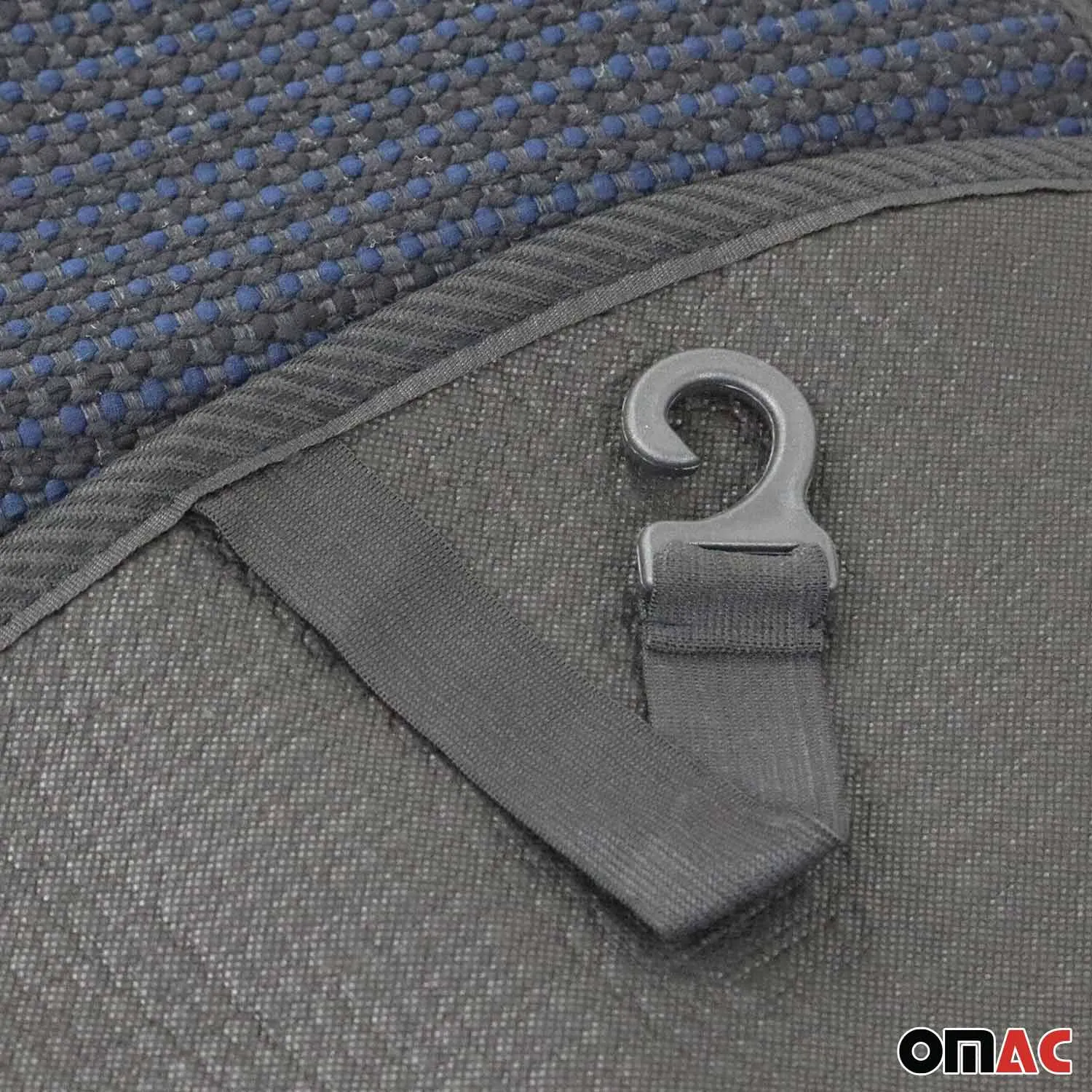 Genesis Antiperspirant Front Seat Cover Pads Black Dark Blue 2 Pcs - Image 8