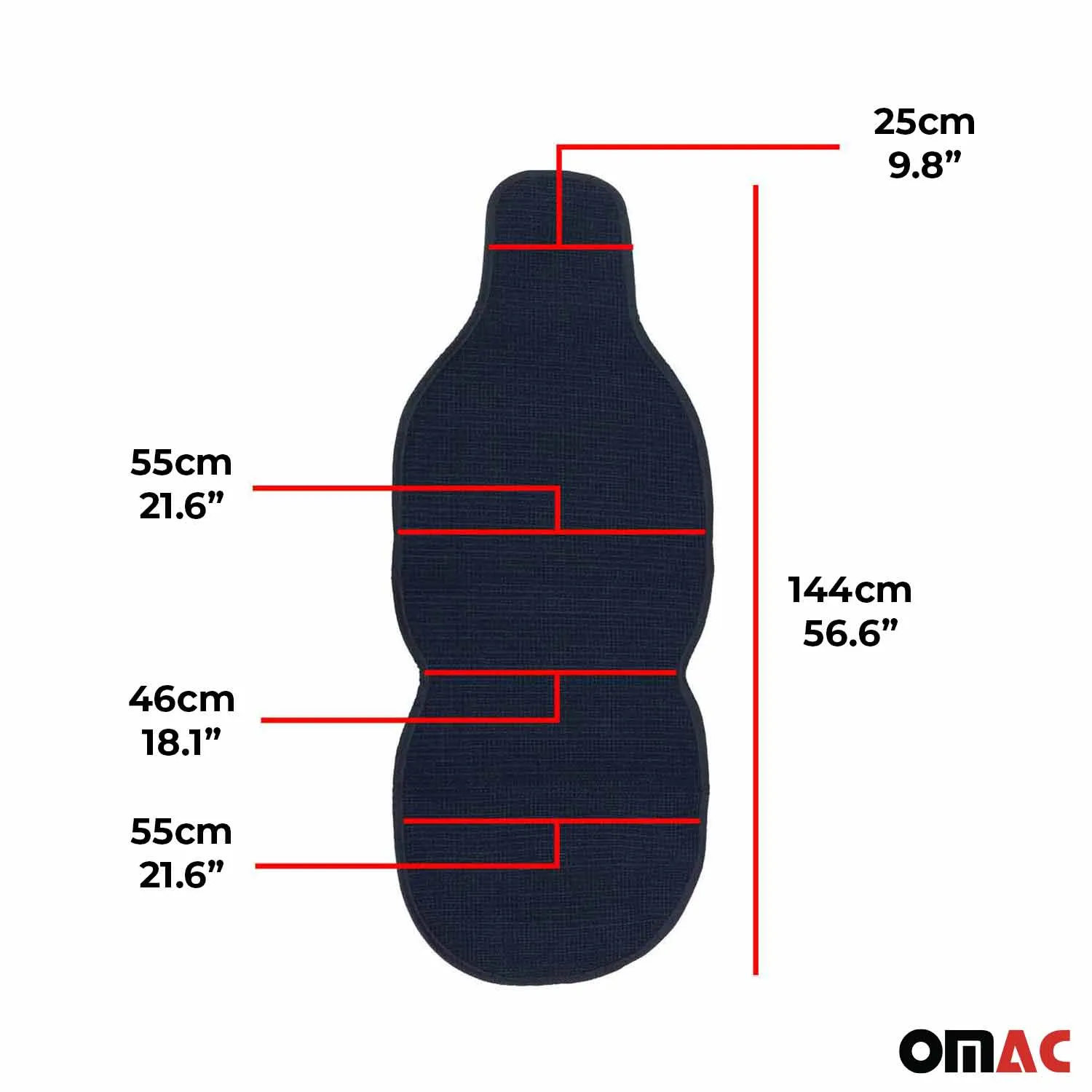 Jeep Antiperspirant Front Seat Cover Pads Black Dark Blue 2 Pcs - Image 3