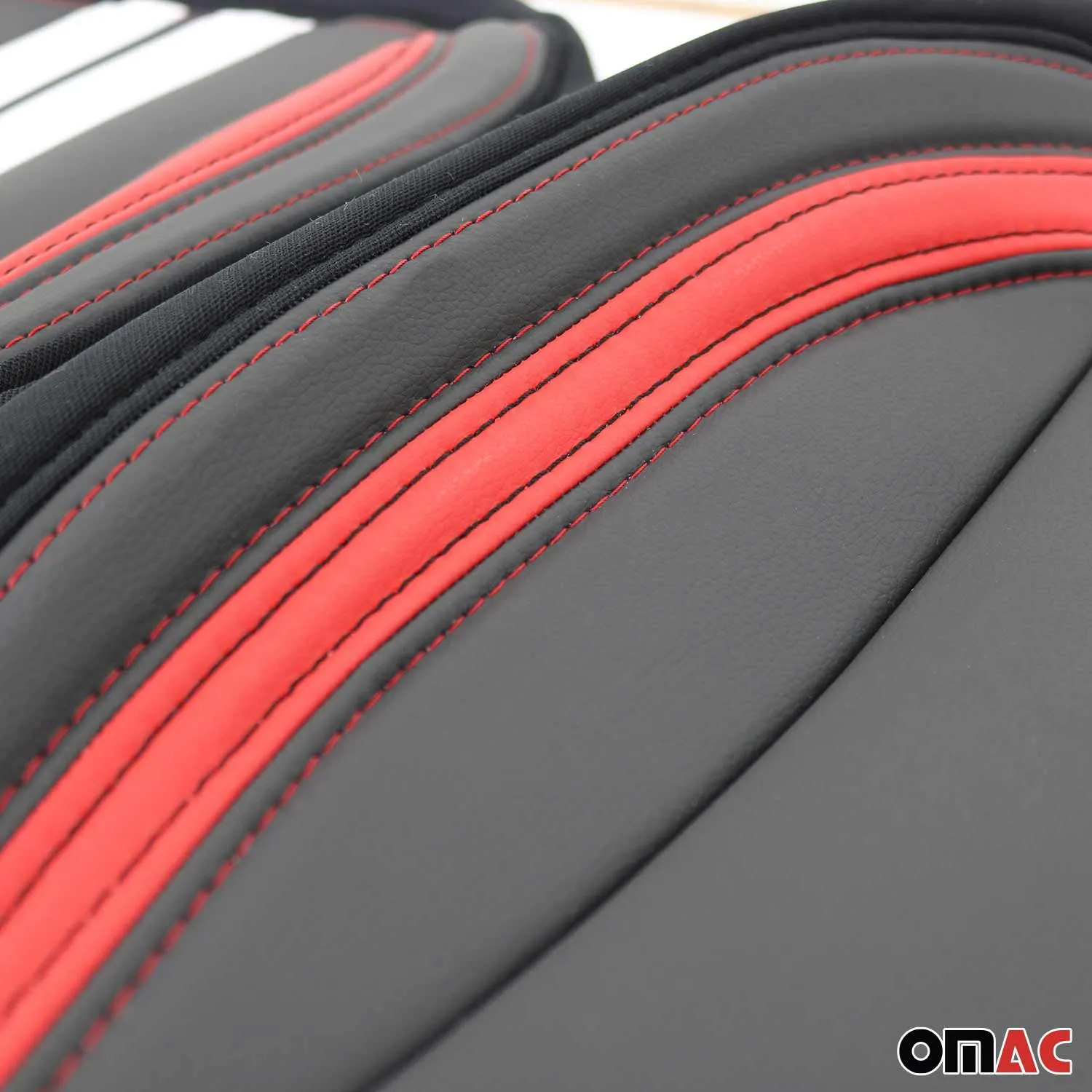 Lincoln Front Car Seat Covers Protector Black White Breathable Cotton - Image 9