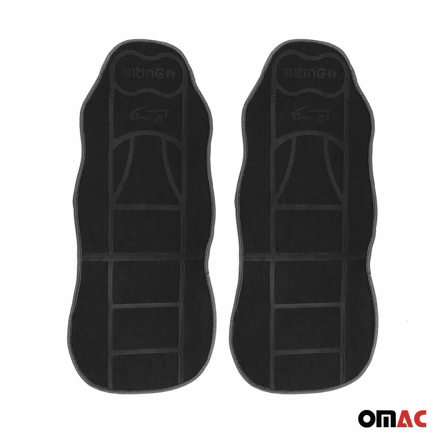 Buick Car Seat Protector Cushion Cover Mat Pad Black Black 2 Pcs - Image 3