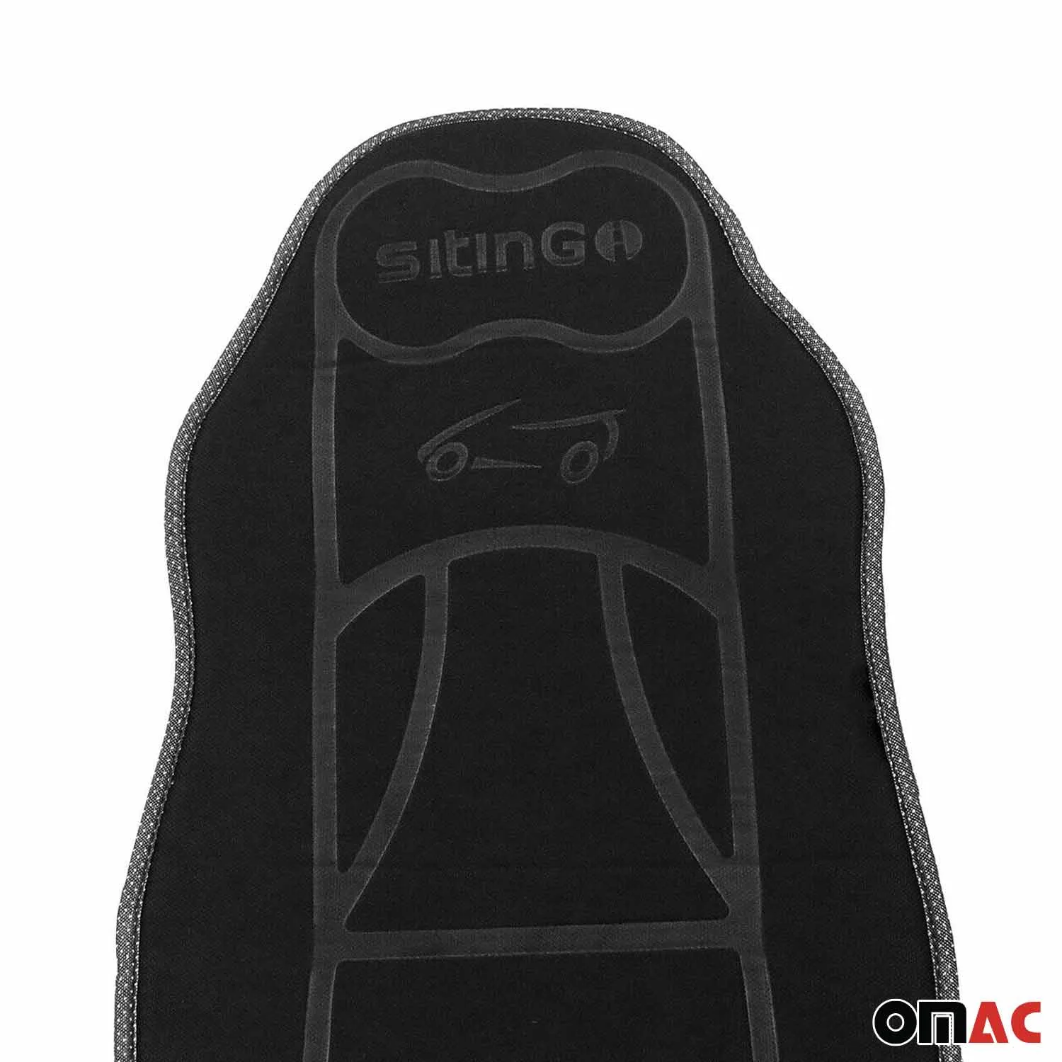 Honda Car Seat Protector Cushion Cover Mat Pad Black Black 2 Pcs - Image 4
