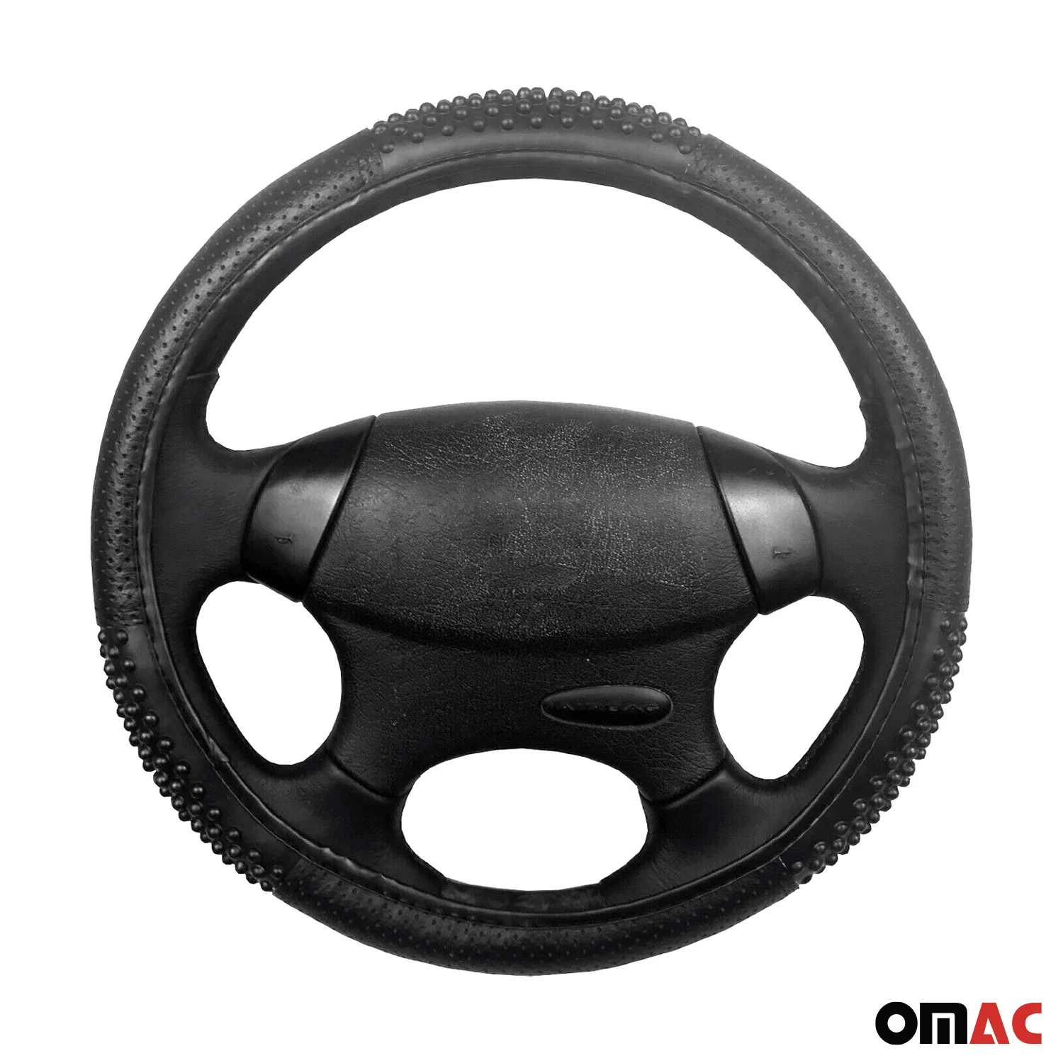 14.5-15.5’’ Steering Wheel Cover Black Leather Breathable Anti-slip - Image 11